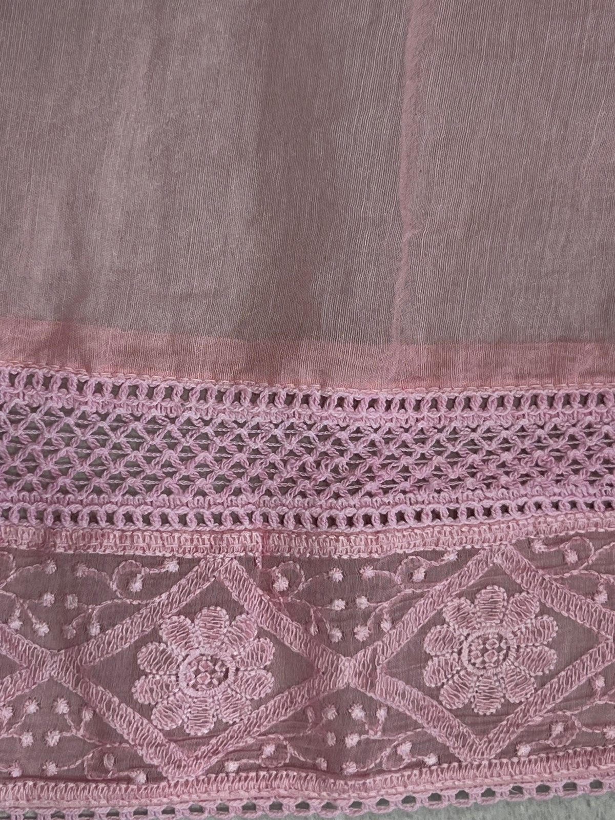 Lucknowi Embroidered Organza Saree | MM714