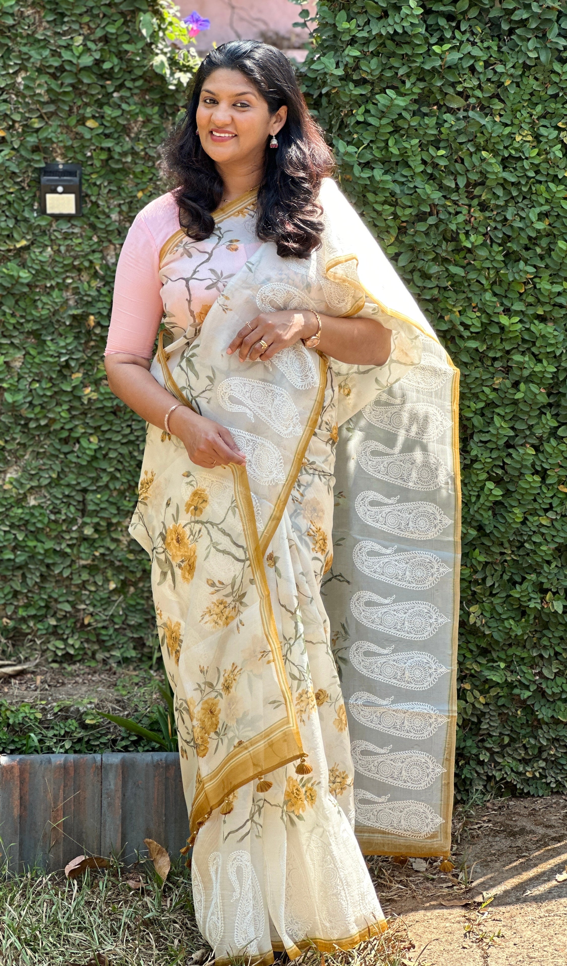 Digital Printed Organza Saree | NLM138