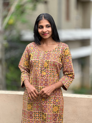 Sanganeri Printed Cotton Kurta | SV267