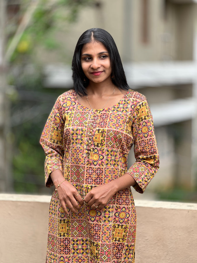 Sanganeri Printed Cotton Kurta | SV267