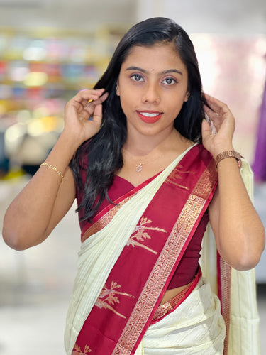 Traditional Banarasi Weaving Patterned Semi Silk Saree | NN367