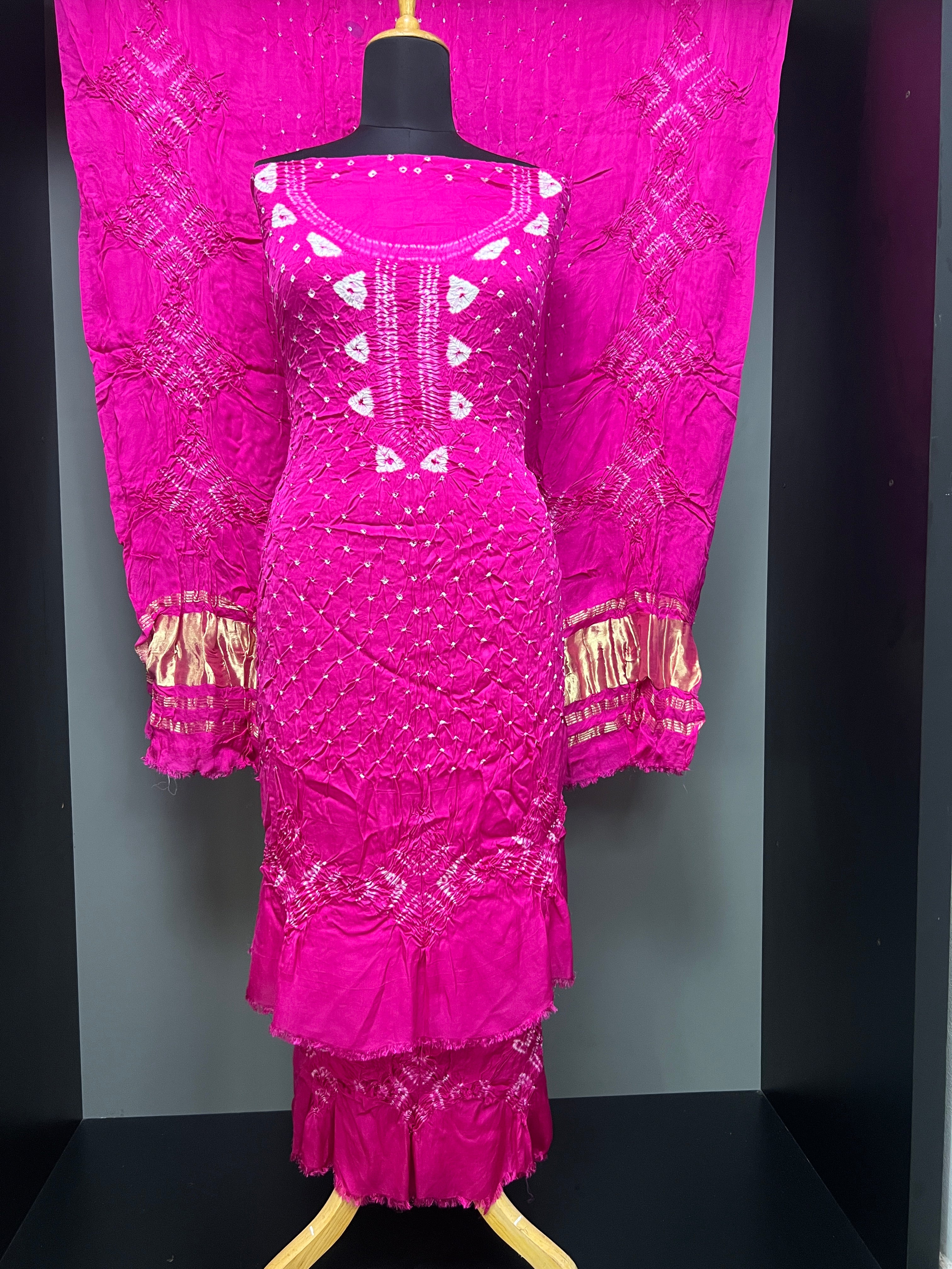 Bandhani Tie & Dye Modal Salwar Set | SAC196