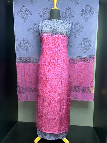 Digital Print With Mirror Detailed Muslin Silk Salwar Set | SF1174