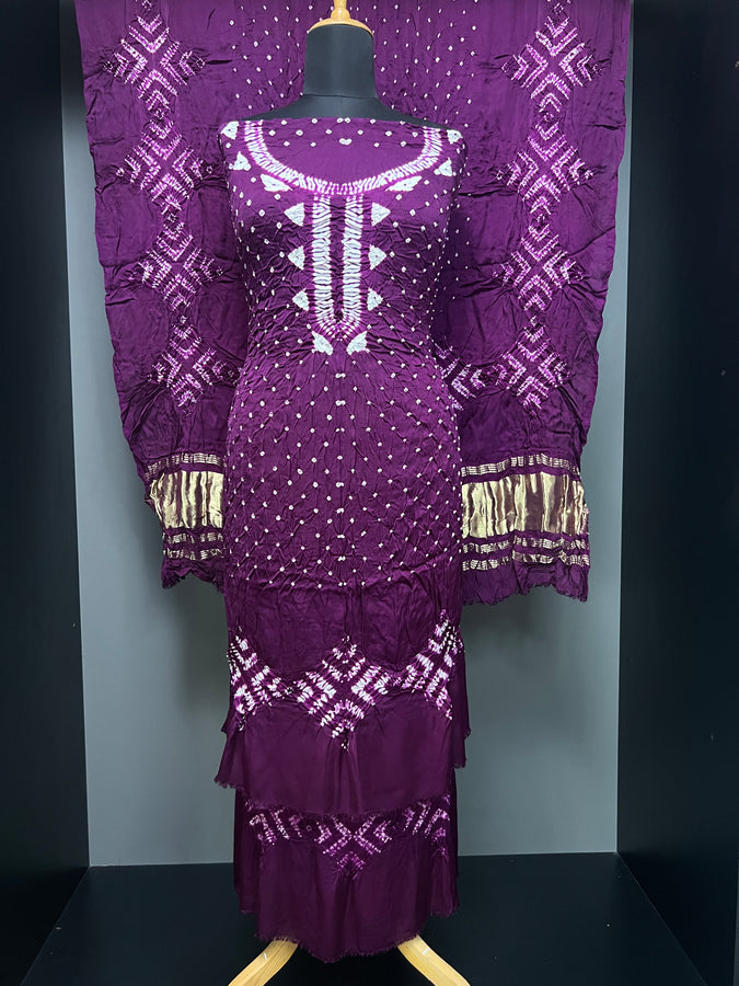 Bandhani Tie & Dye Modal Salwar Set | SAC199