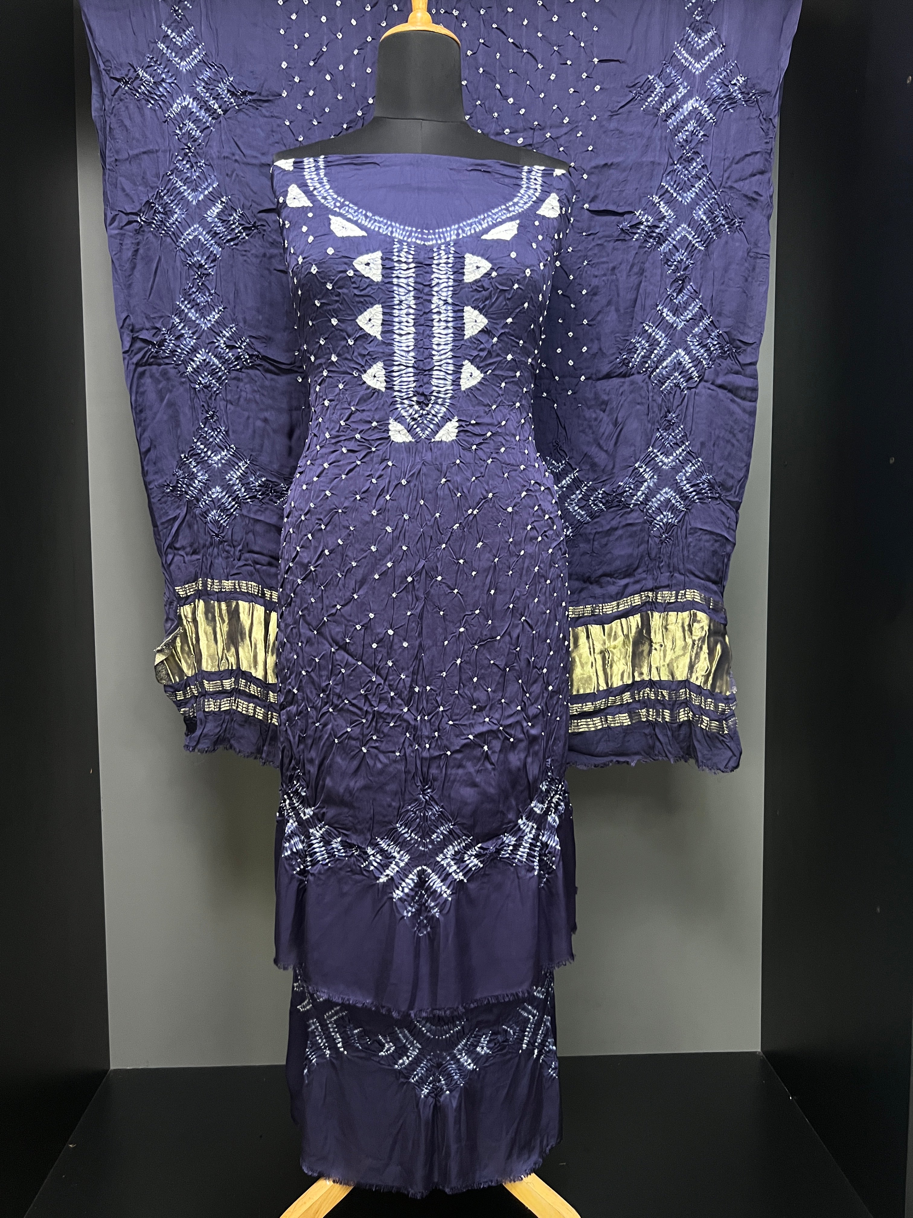 Bandhani Pattern Tie & Dye Semi Modal Salwar Set | SAC194