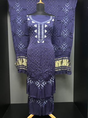 Bandhani Pattern Tie & Dye Semi Modal Salwar Set | SAC194