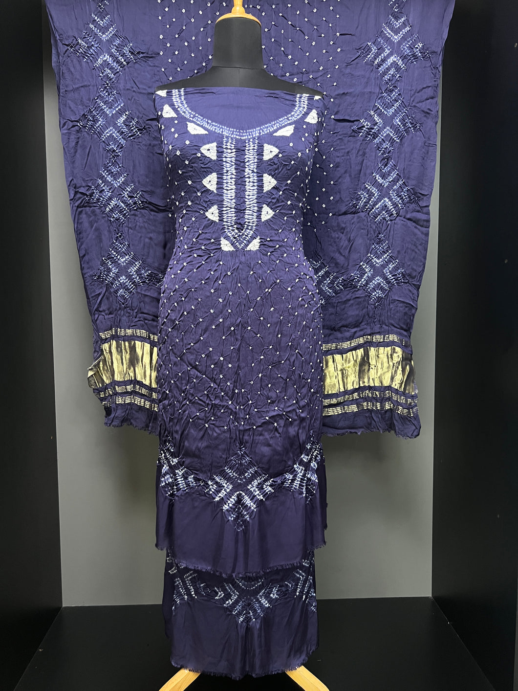 Bandhani Pattern Tie & Dye Semi Modal Salwar Set | SAC194