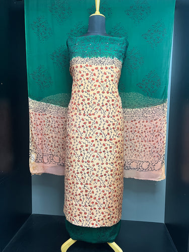 Digital Print With Mirror Detailed Muslin Silk Salwar Set | SF1177