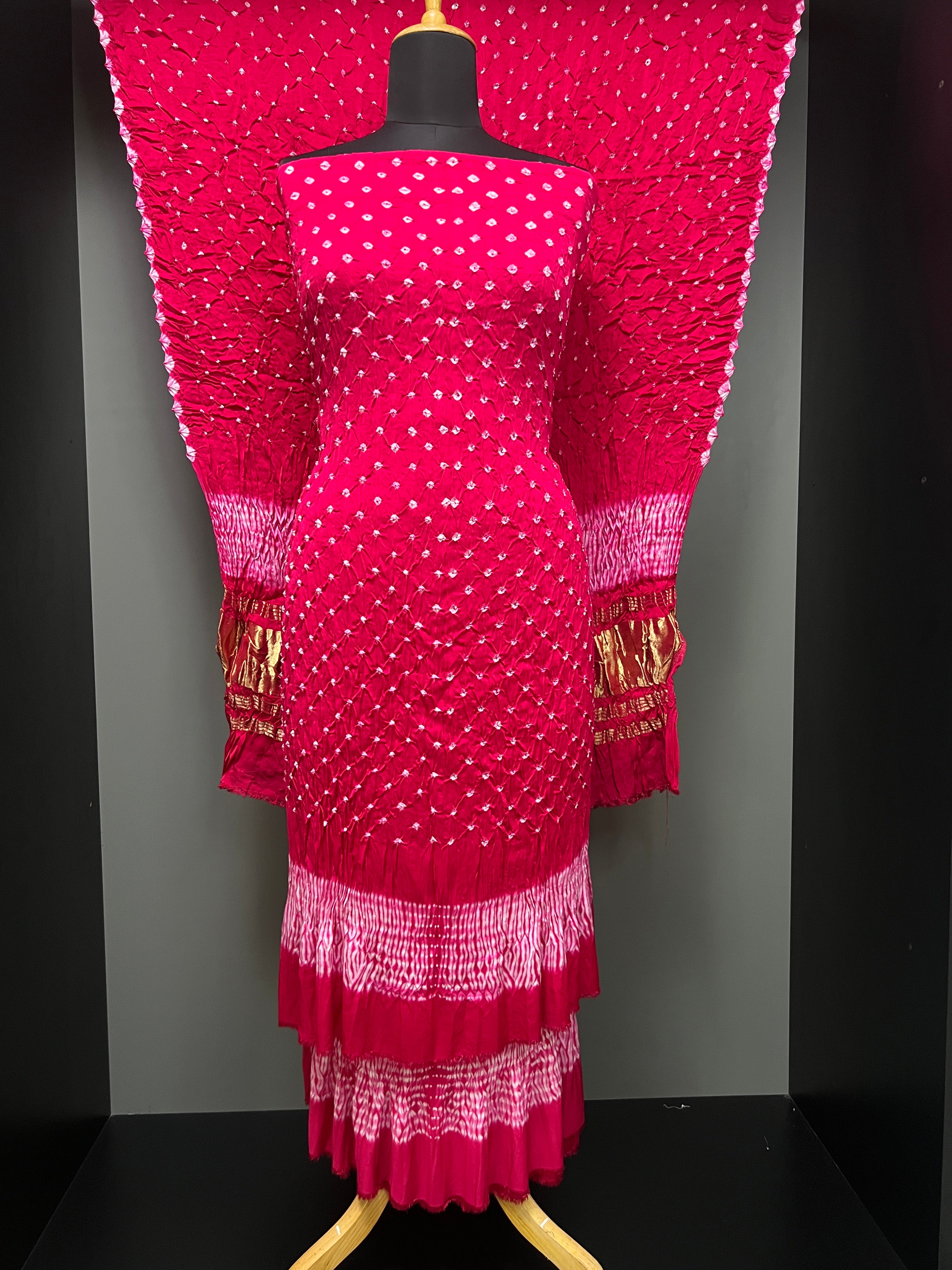 Bandhani Pattern Tie & Dye Semi Modal Salwar Set | SAC191