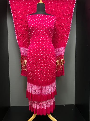 Bandhani Pattern Tie & Dye Semi Modal Salwar Set | SAC191