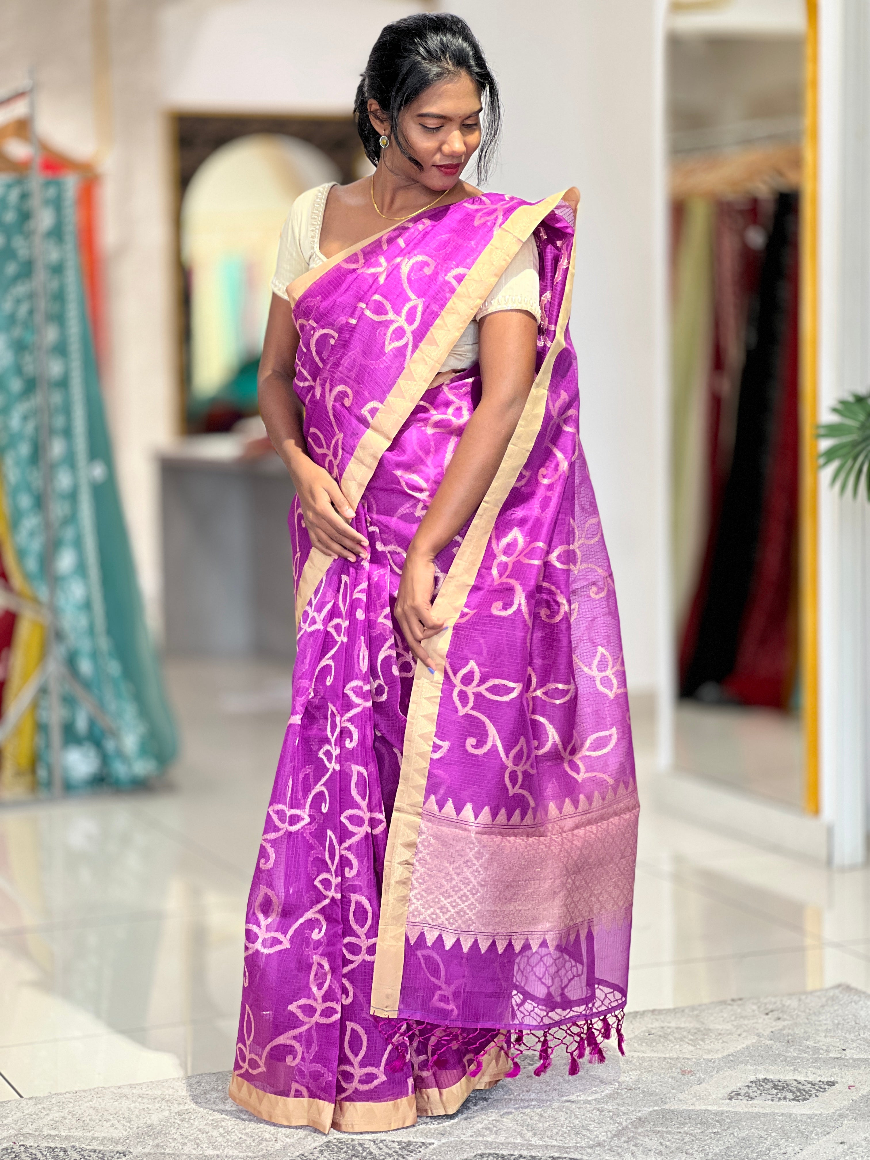 Banarasi Woven Silk Organza Saree | AJ420