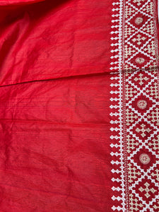 Kutch Work Embroidery Semi Silk Saree | RP429