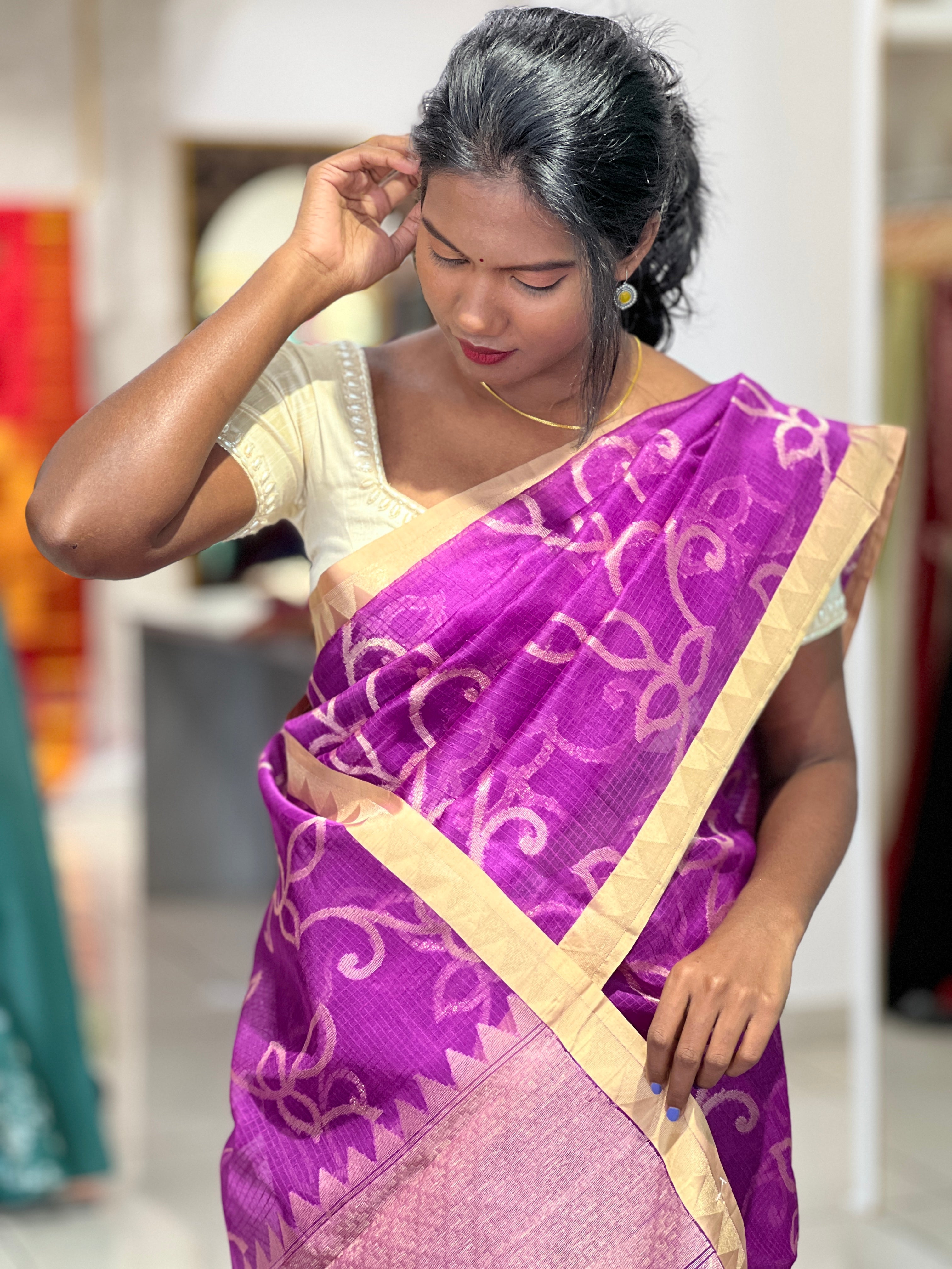 Banarasi Woven Silk Organza Saree | AJ420
