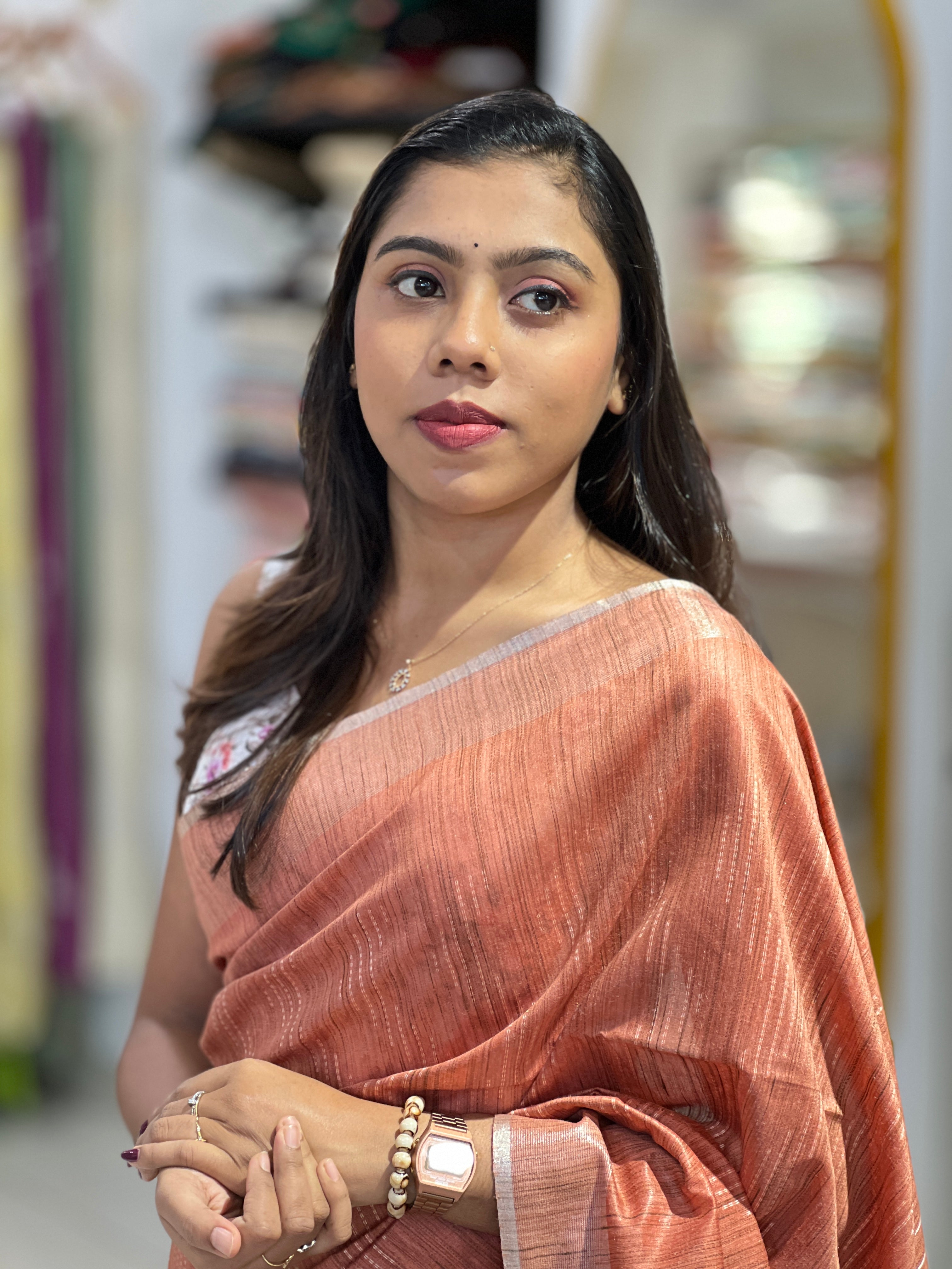 Thread Woven Semi Tussar Saree | PF1136