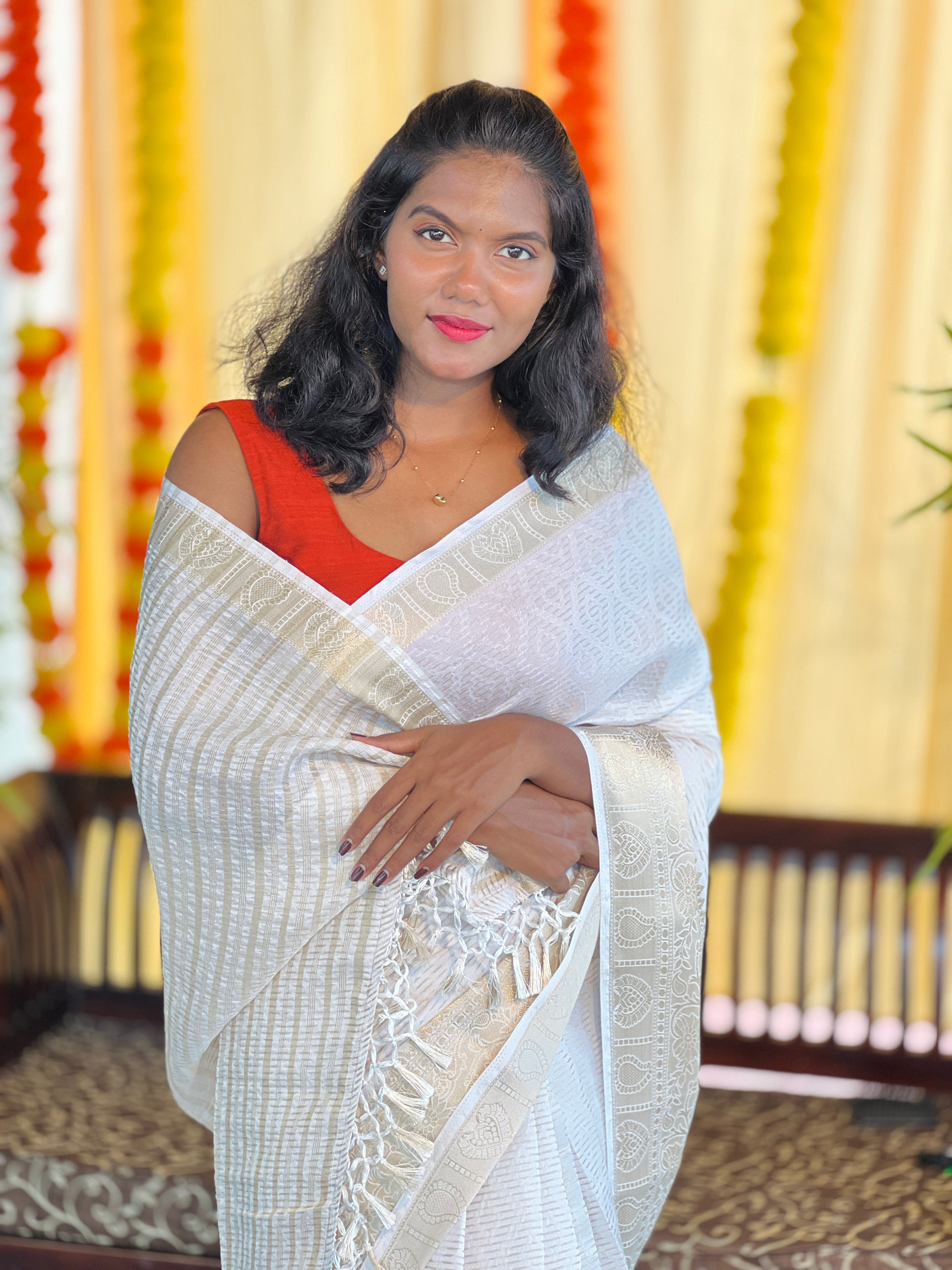 Banarasi Weaved Semi Silk Saree | GAT383