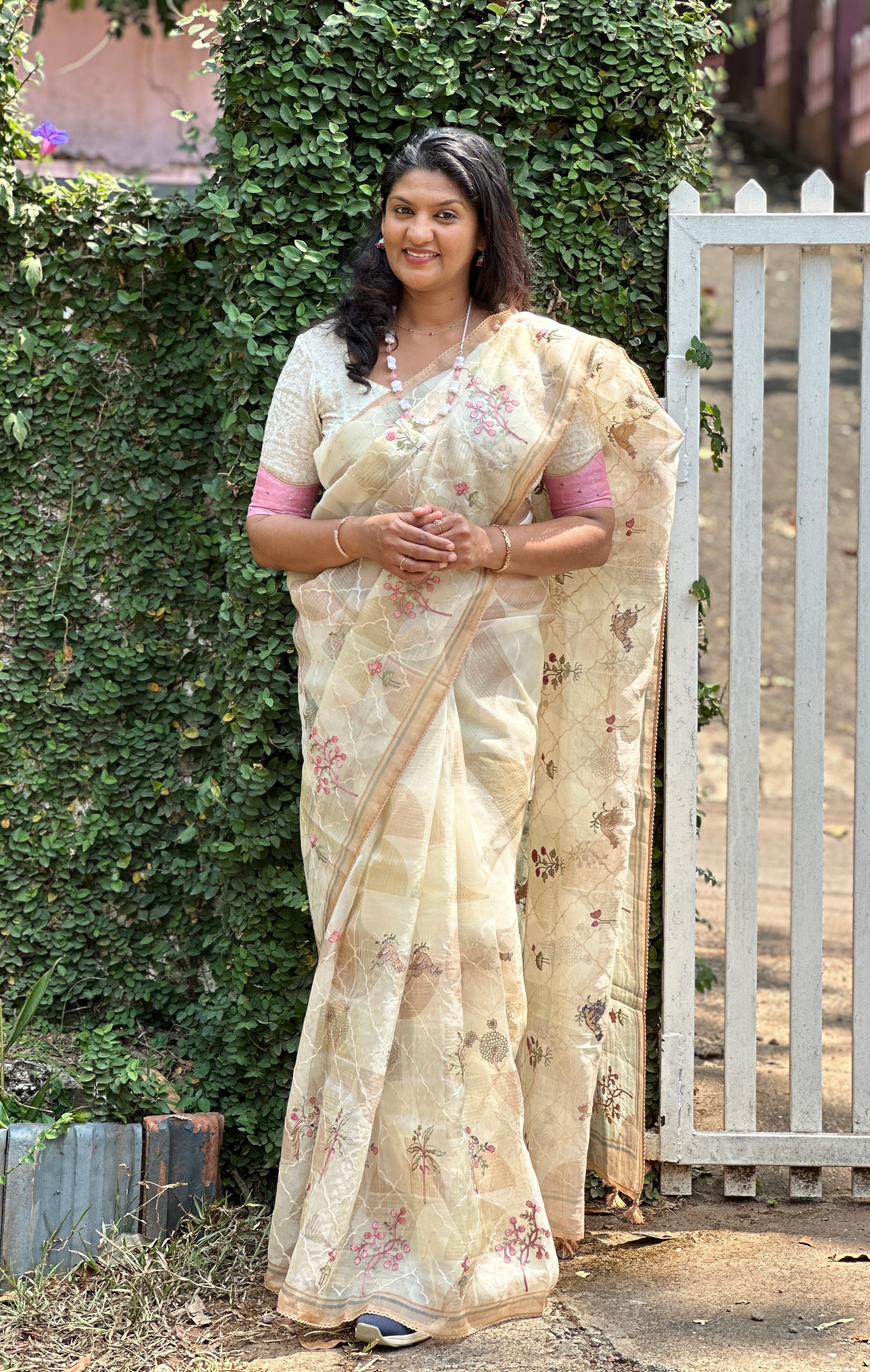 Digital Printed Organza Saree | NLM137