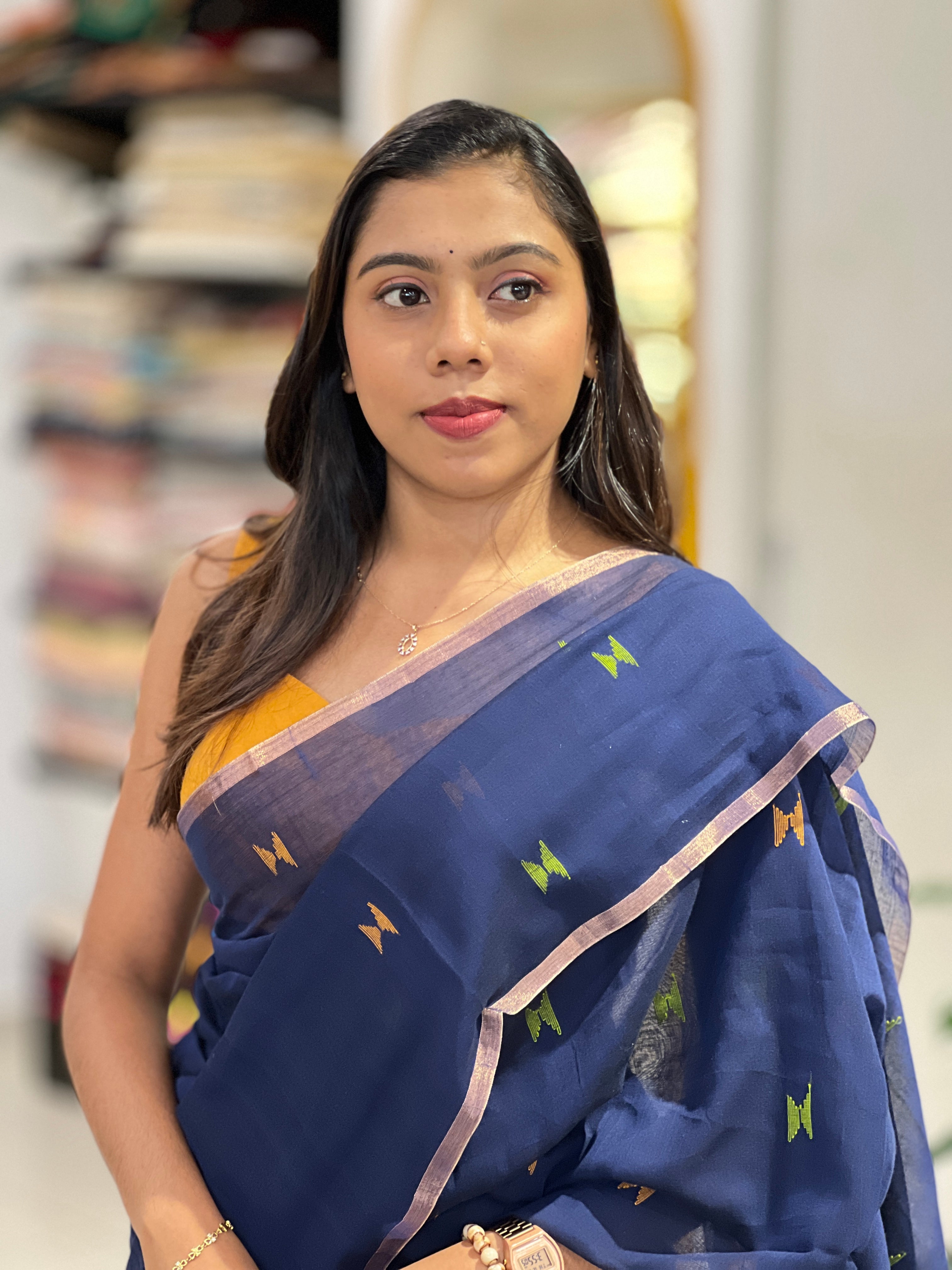 Zari Weaved Soft Cotton Saree | PF1147