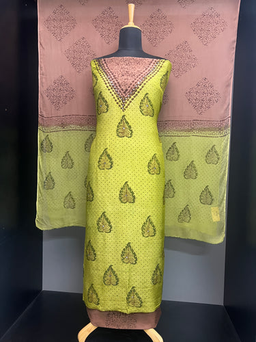 Print With Mirror Detailed Shaded Muslin Silk Salwar Set | SF1182
