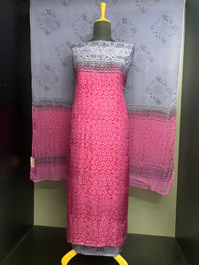 Print With Mirror Detailed Shaded Muslin Silk Salwar Set | SF1188
