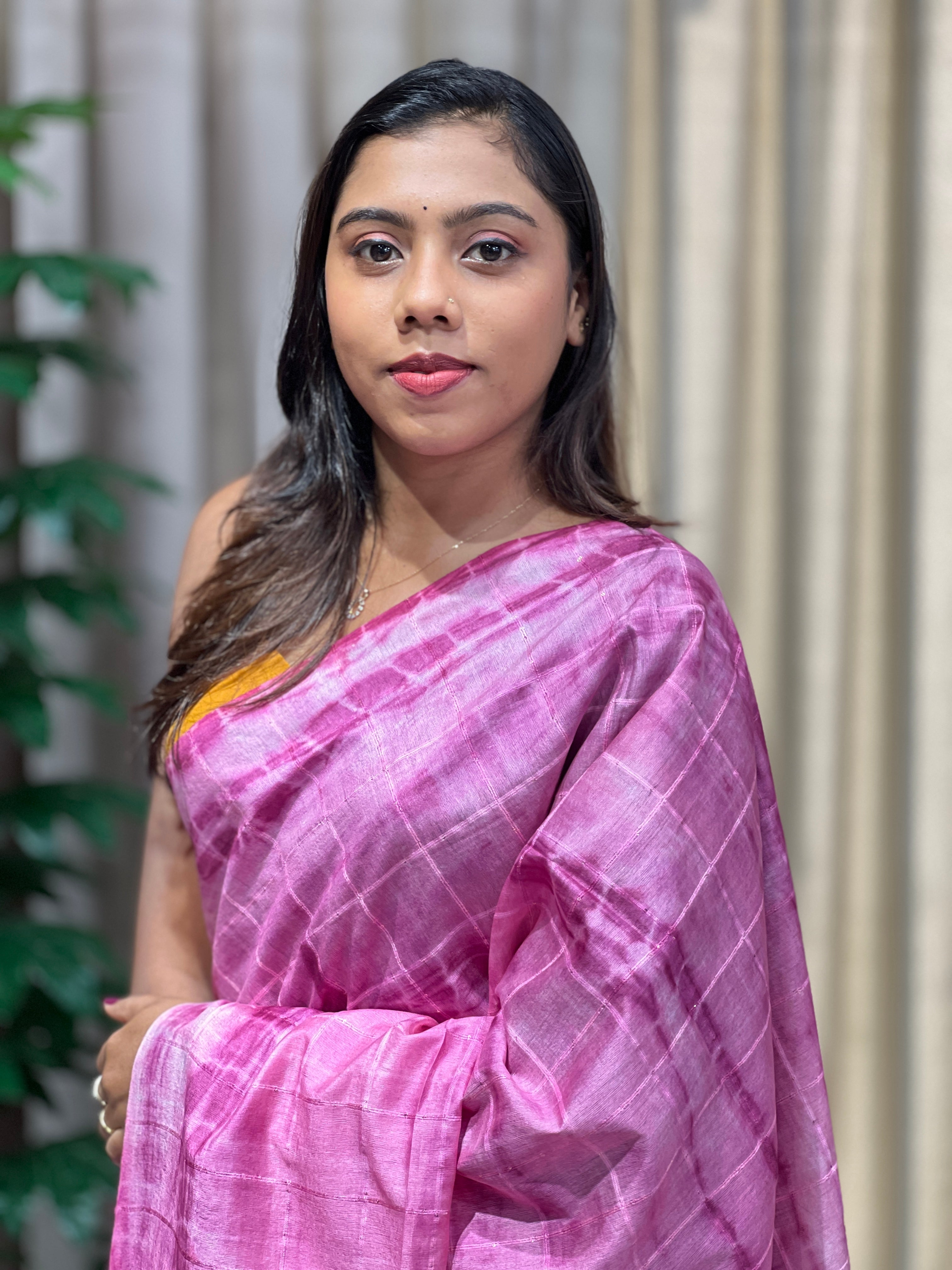 Tie & Dye With Kesiya Detailed Tussar Finish Saree | PF1107