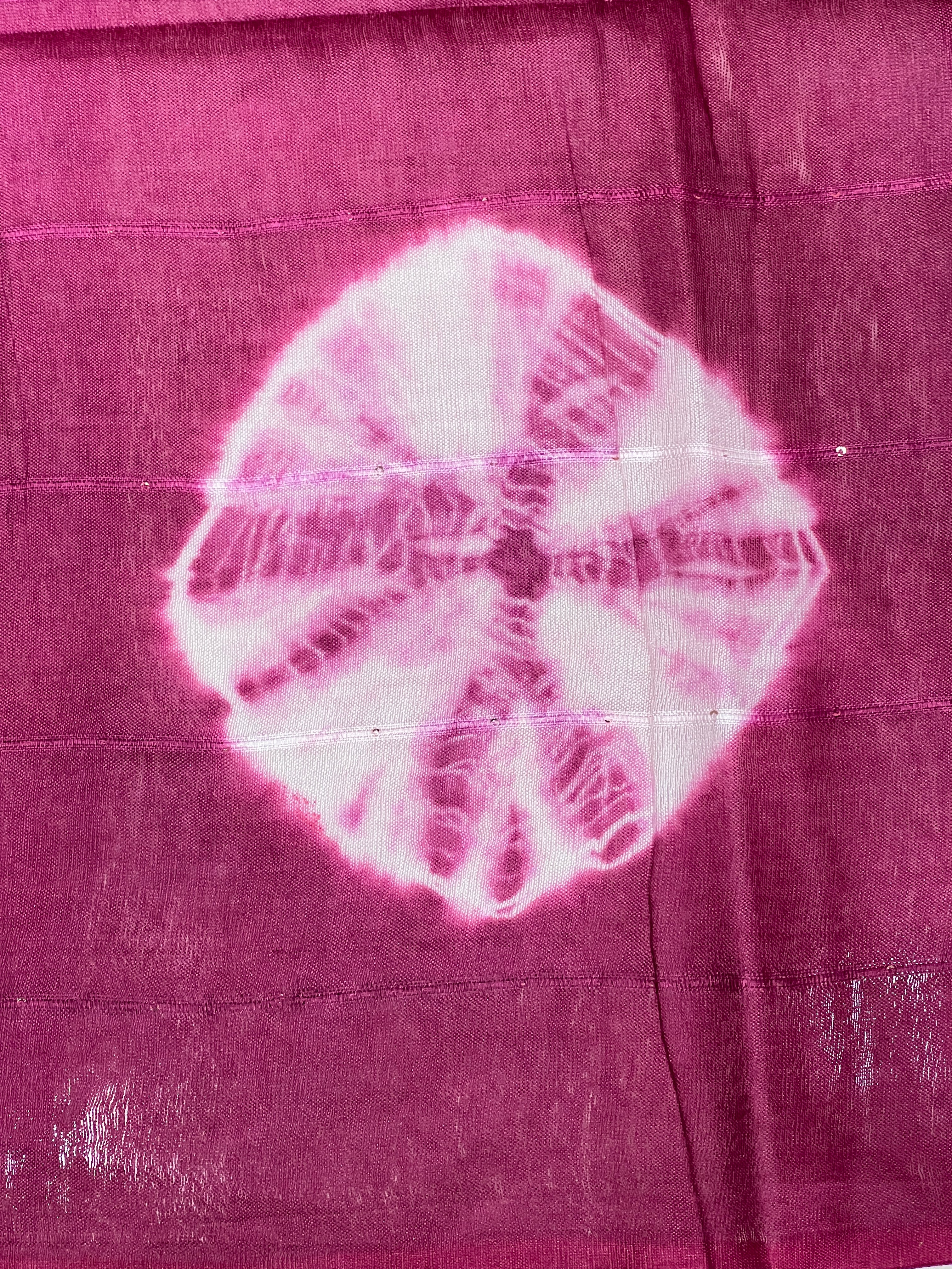 Tie & Dye With Kesiya Detailed Tussar Finish Saree | PF1107