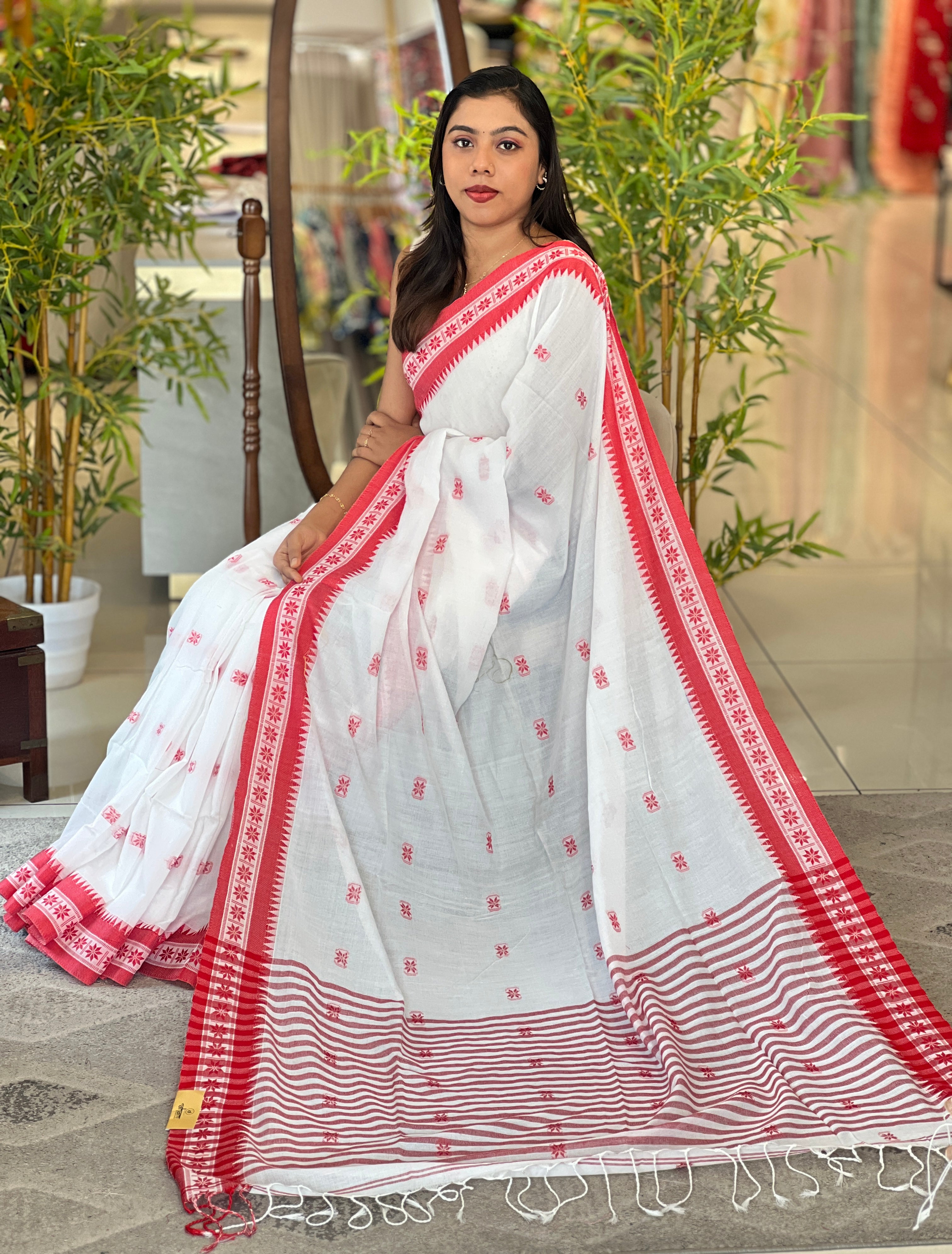 Thread Weaving Butta Cotton Saree | RP805