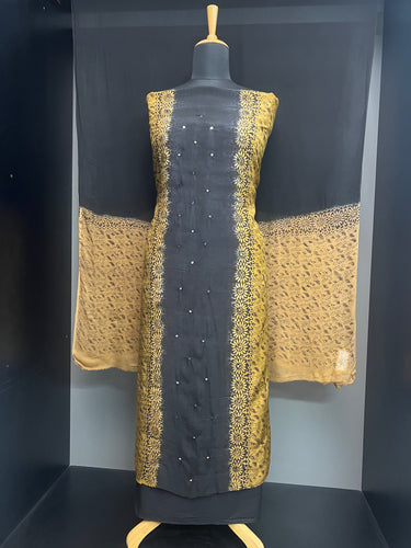 Print With Nalgonda Mirror Detailed Muslin Silk Salwar Set | SF1172