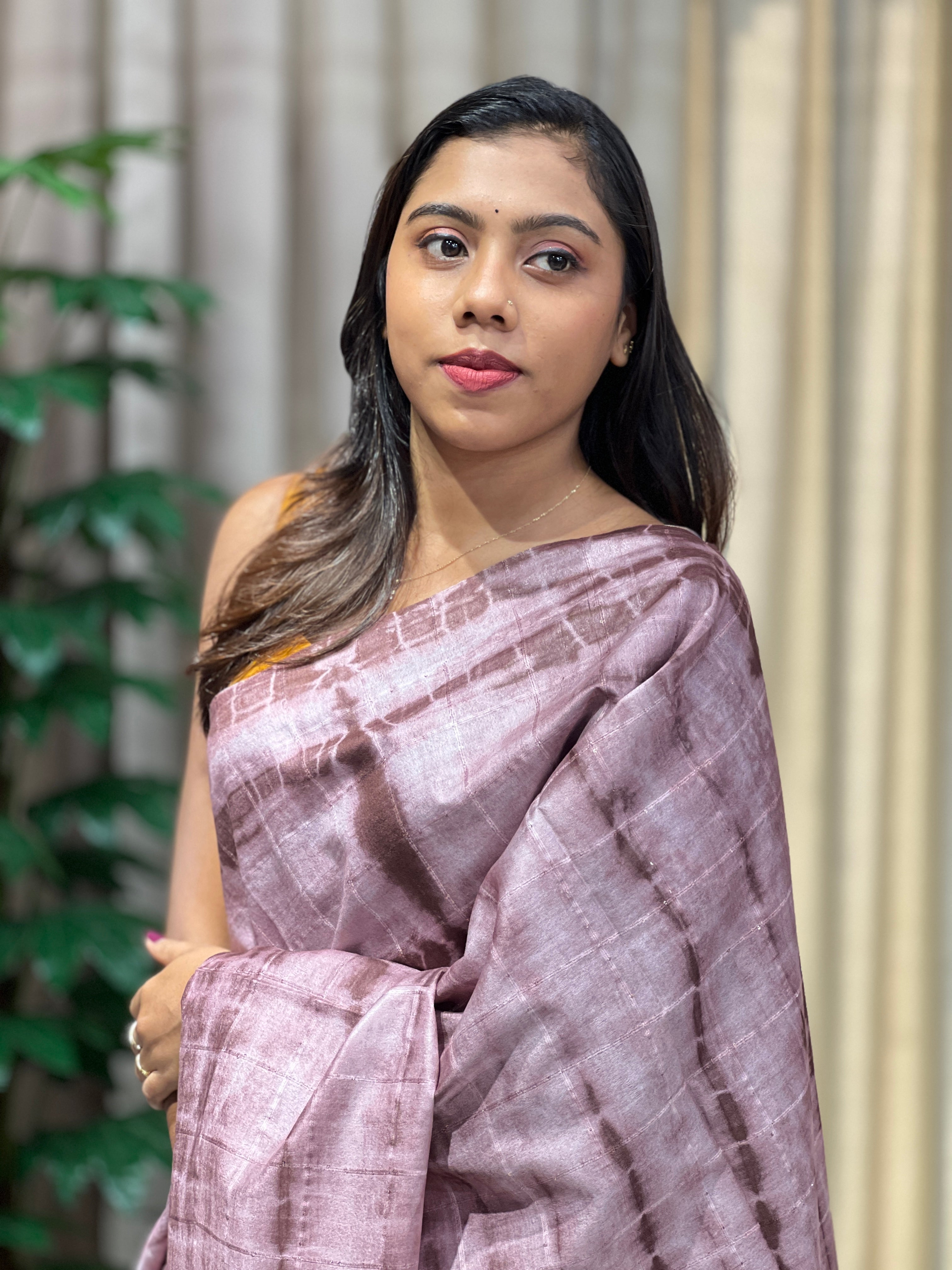 Tie & Dye With Kesiya Detailed Tussar Finish Saree | PF1106