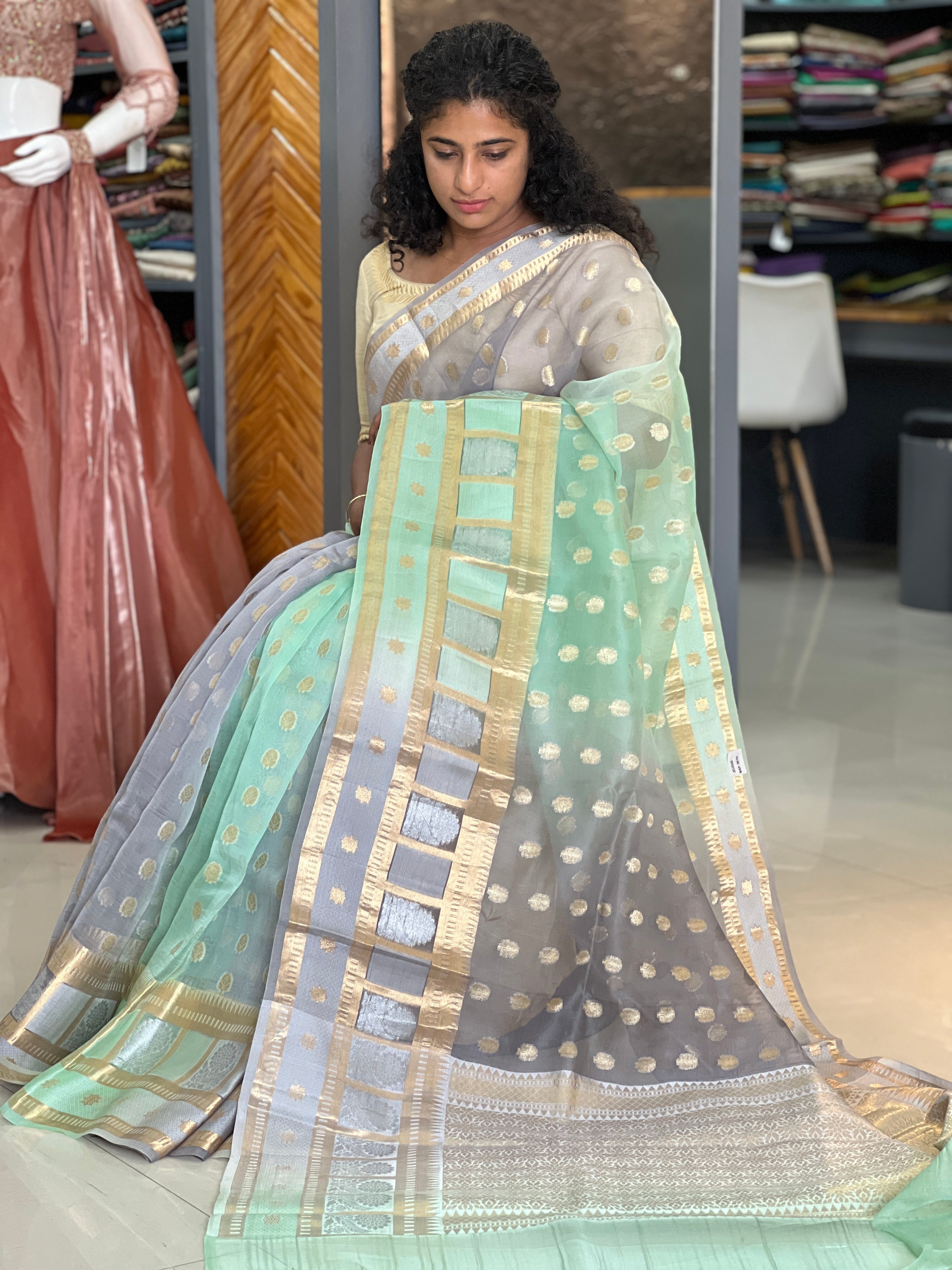 Banarasi Woven Organza Sarees | JCL634