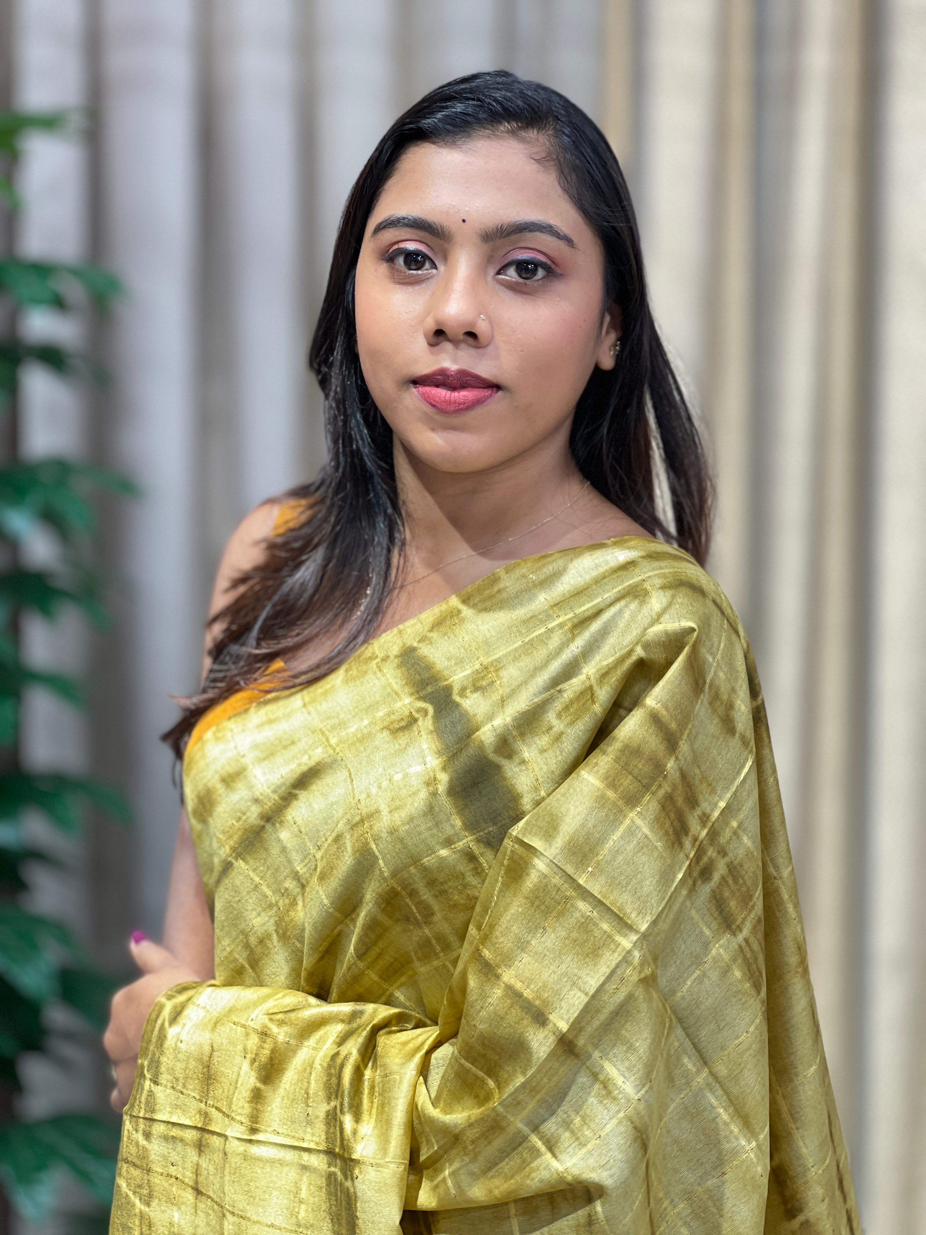 Tie & Dye With Kesiya Detailed Tussar Finish Saree | PF1105