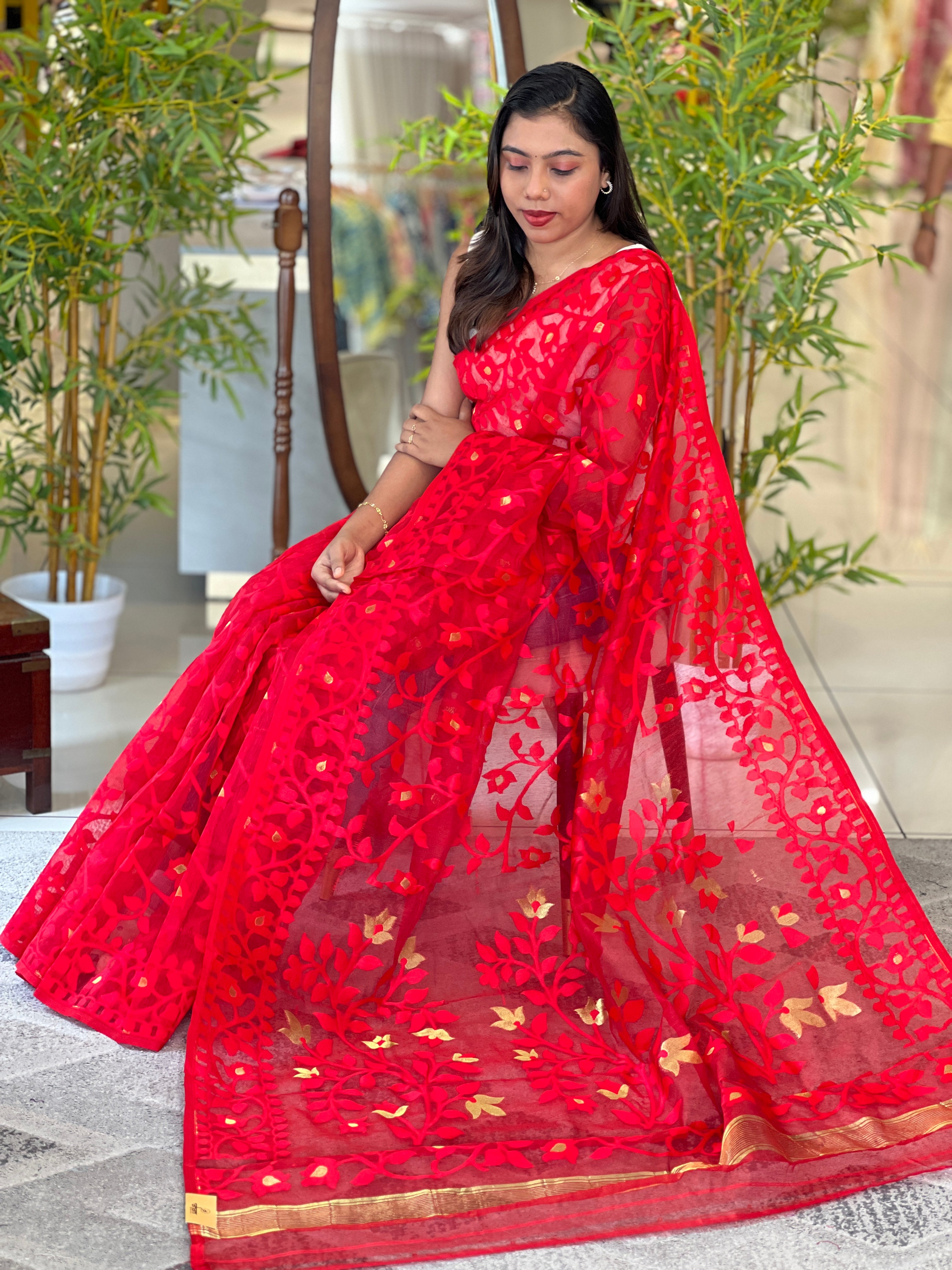 Jamdani Weaved Cotton Saree |RP812