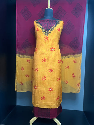 Print With Nalgonda Mirror Detailed Muslin Finish Salwar Set | SF1192