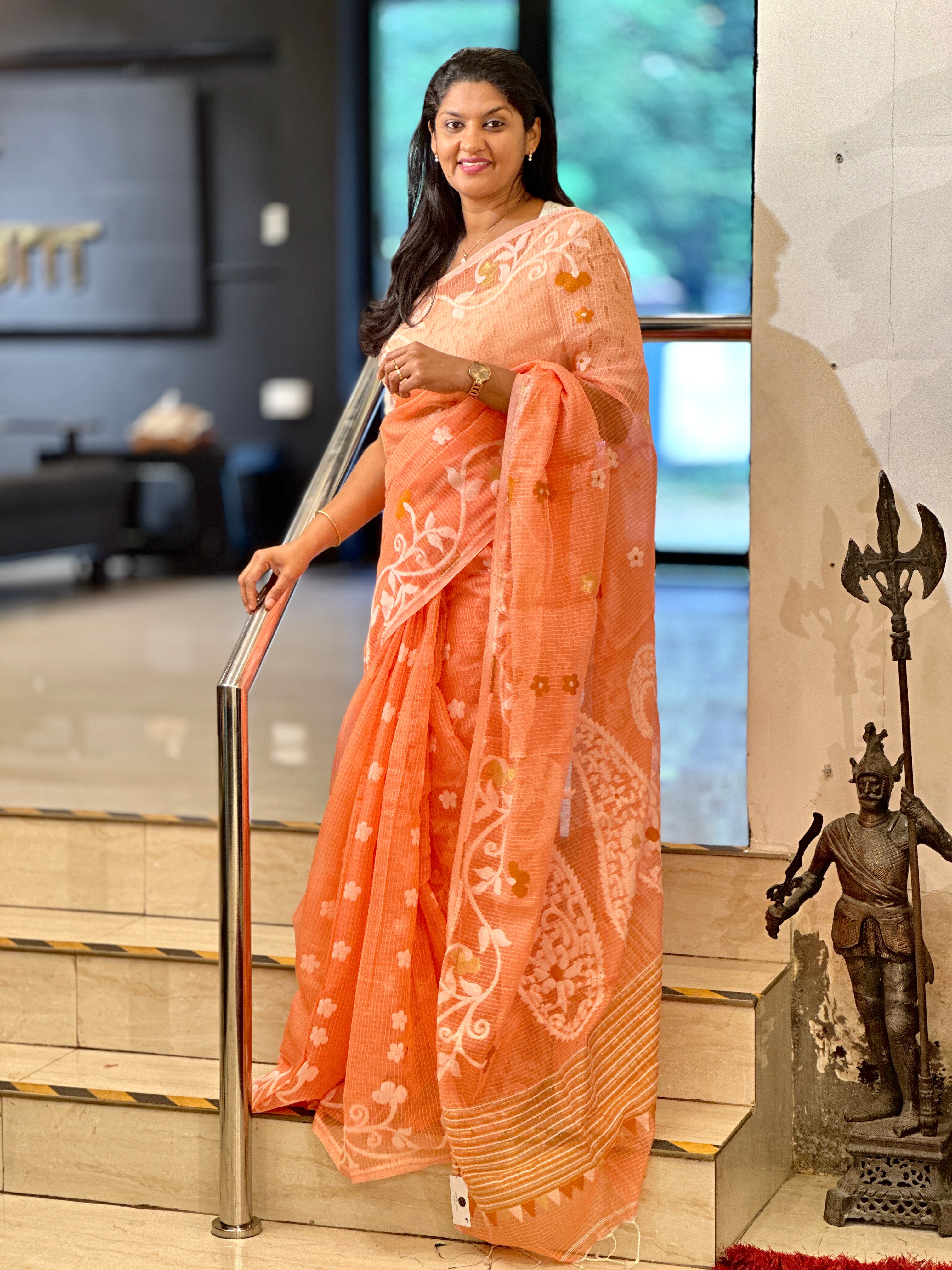 Jamdani Woven Kota Saree | AYD198