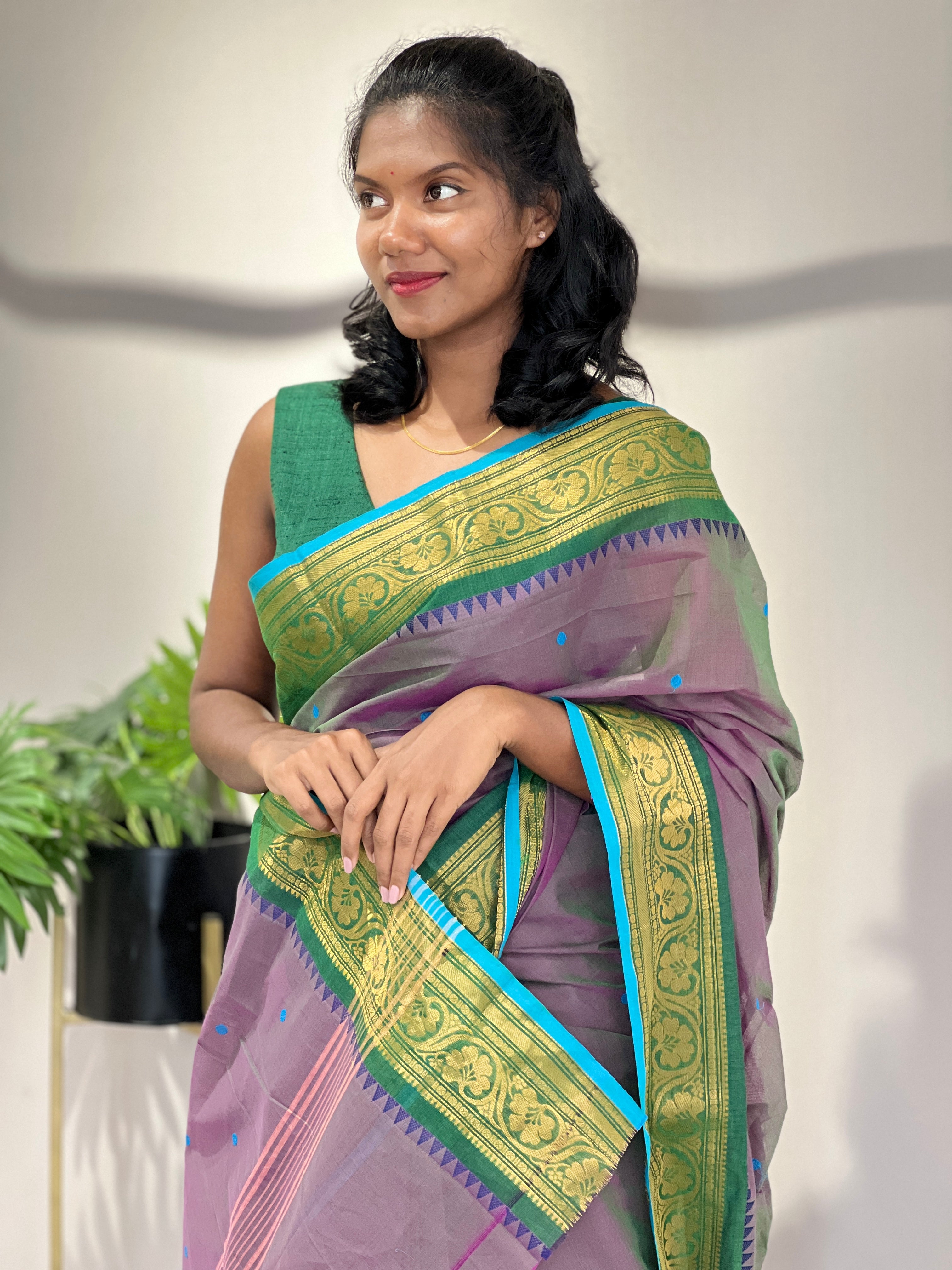 Traditional Kanchi Cotton Sarees  | VR214