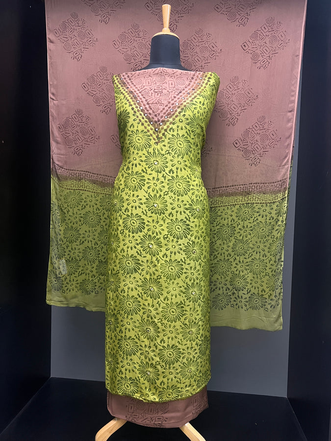 Print With Nalgonda Mirror Detailed Muslin Finish Salwar Set | SF1184