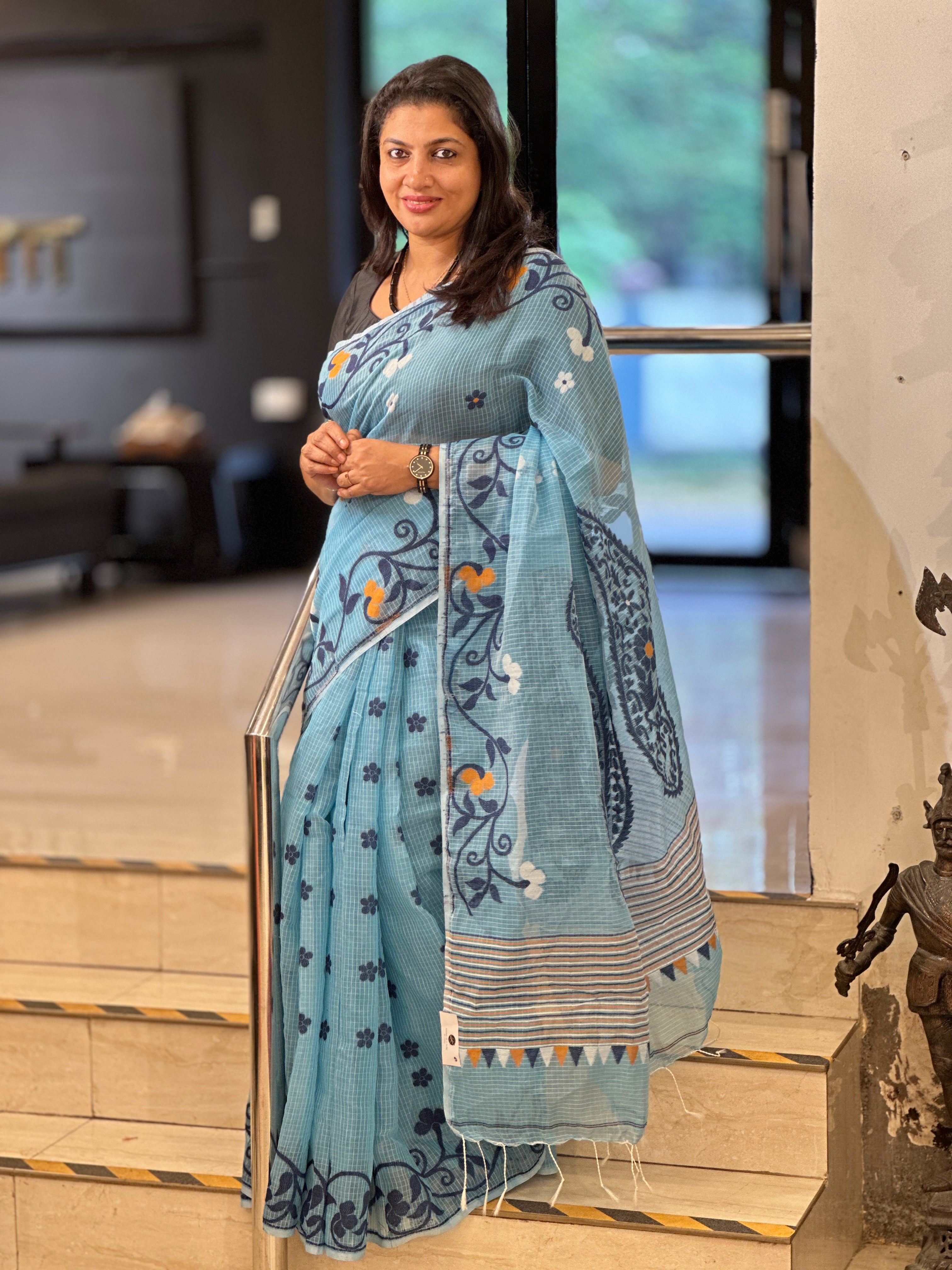 Jamdani Woven Kota Saree | AYD200