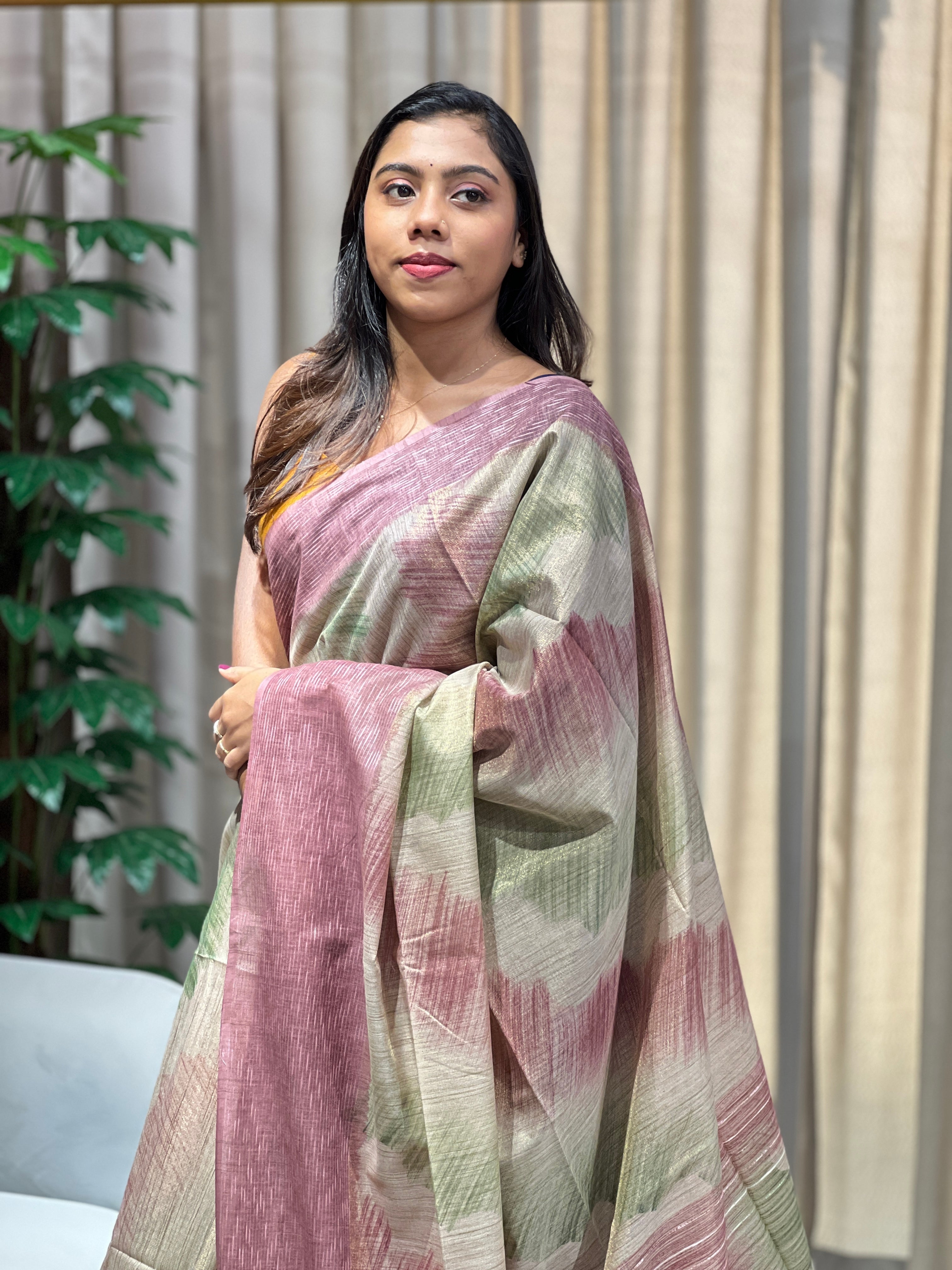 Printed Semi Tussar Saree | PF1087