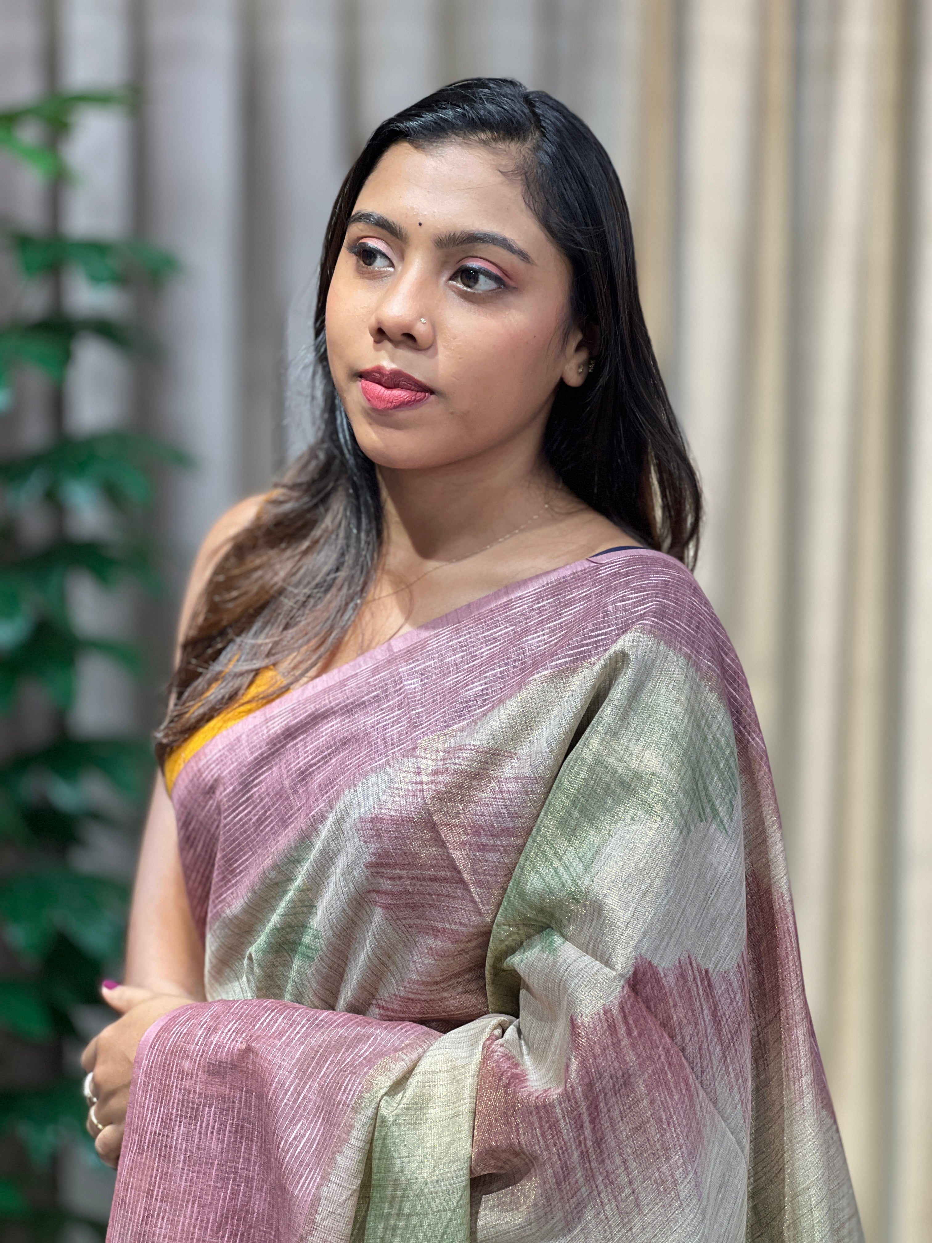 Printed Semi Tussar Saree | PF1087