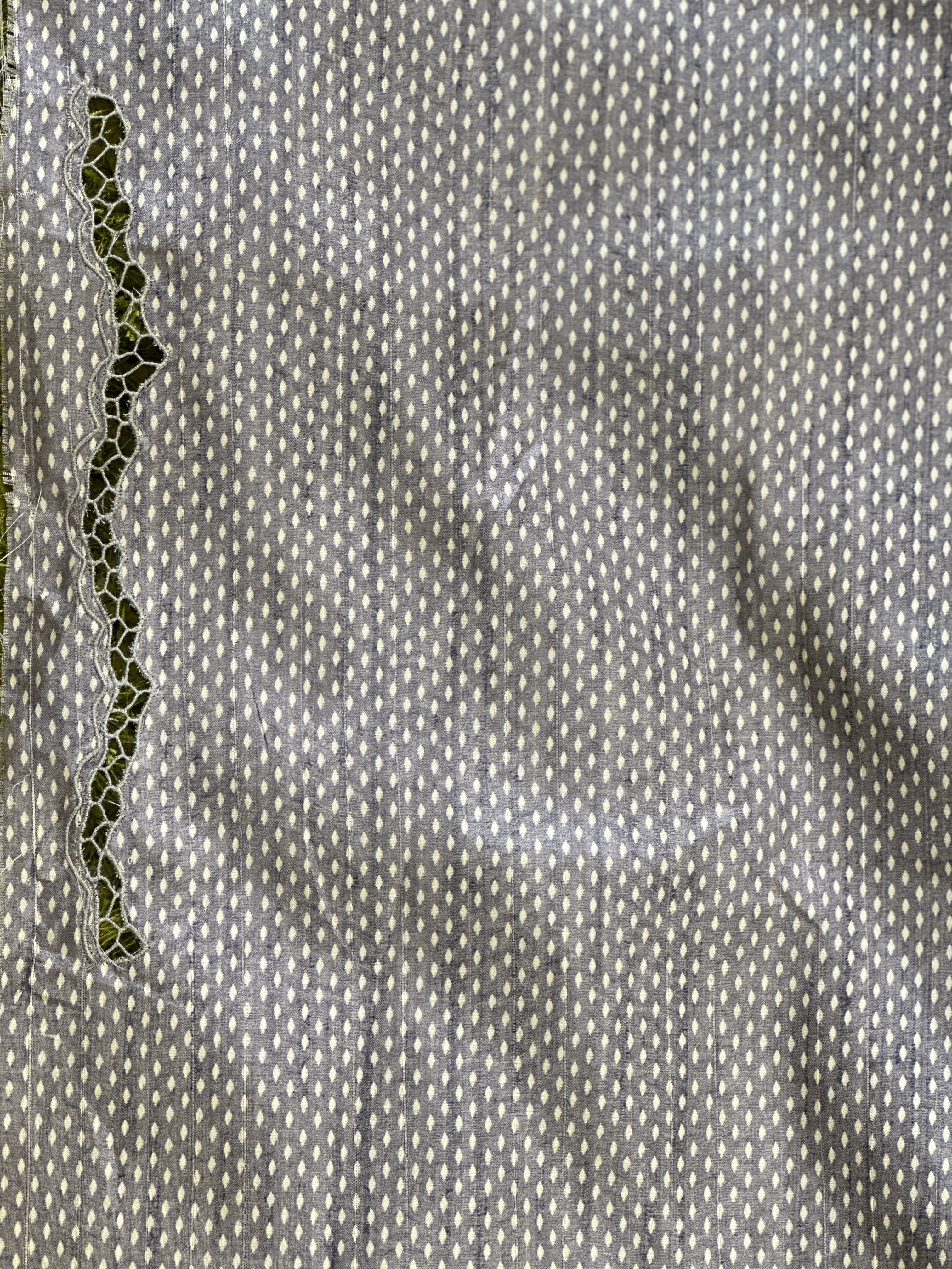 Digital Print With Twine Cut Work Detailed Semi Tussar Saree | TC433