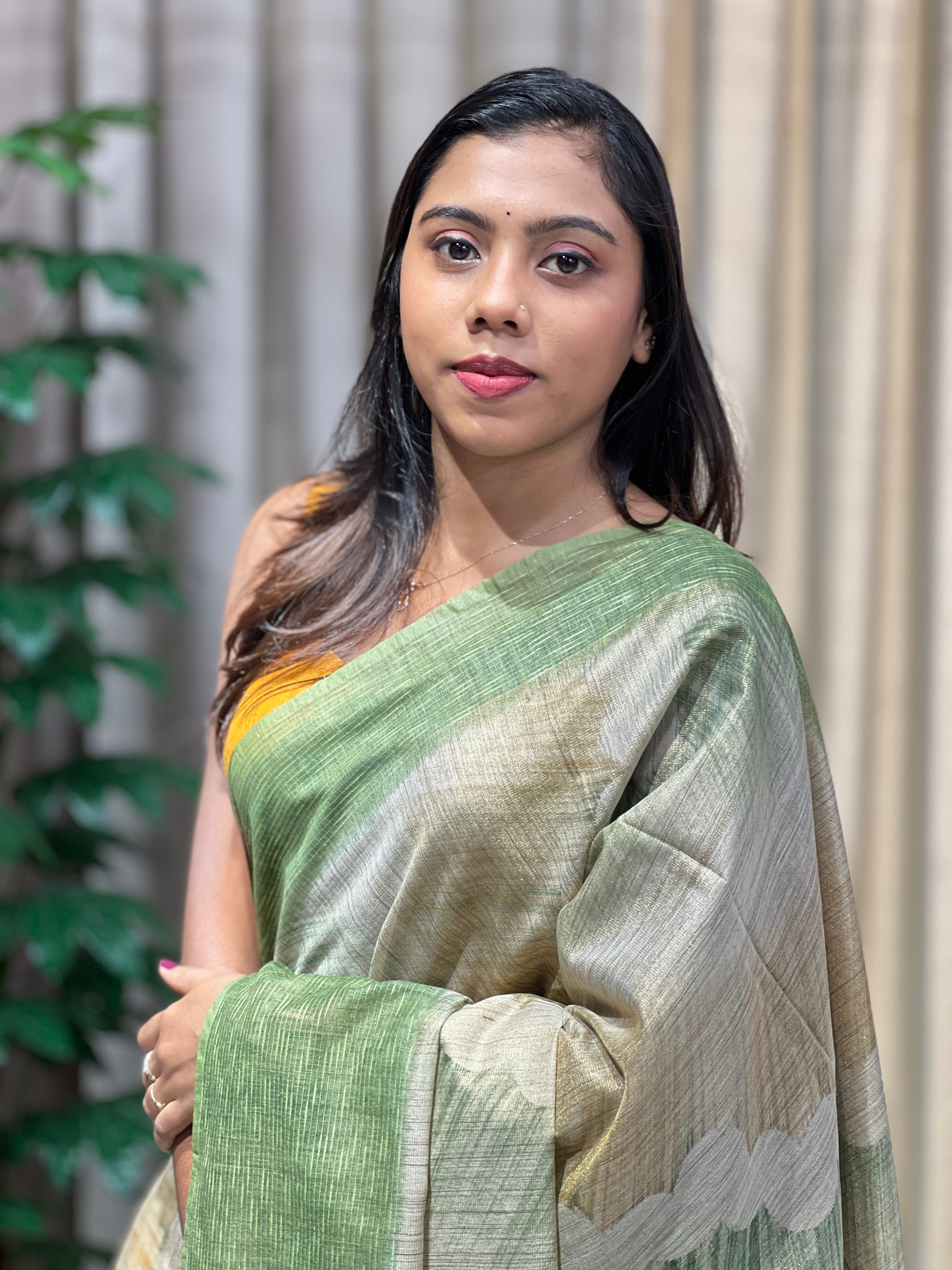 Printed Semi Tussar Saree | PF1089