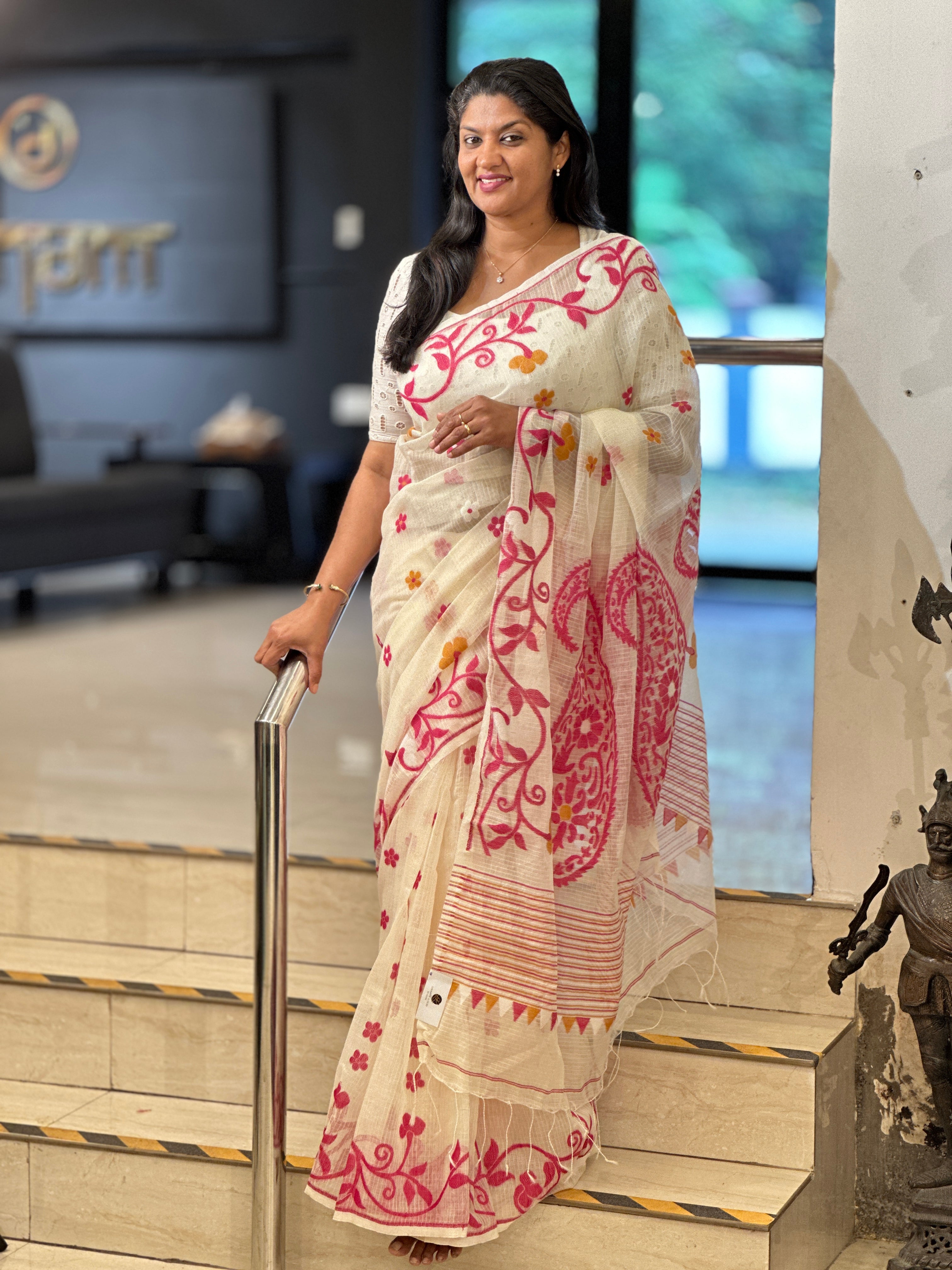 Jamdani Woven Kota Saree | AYD201