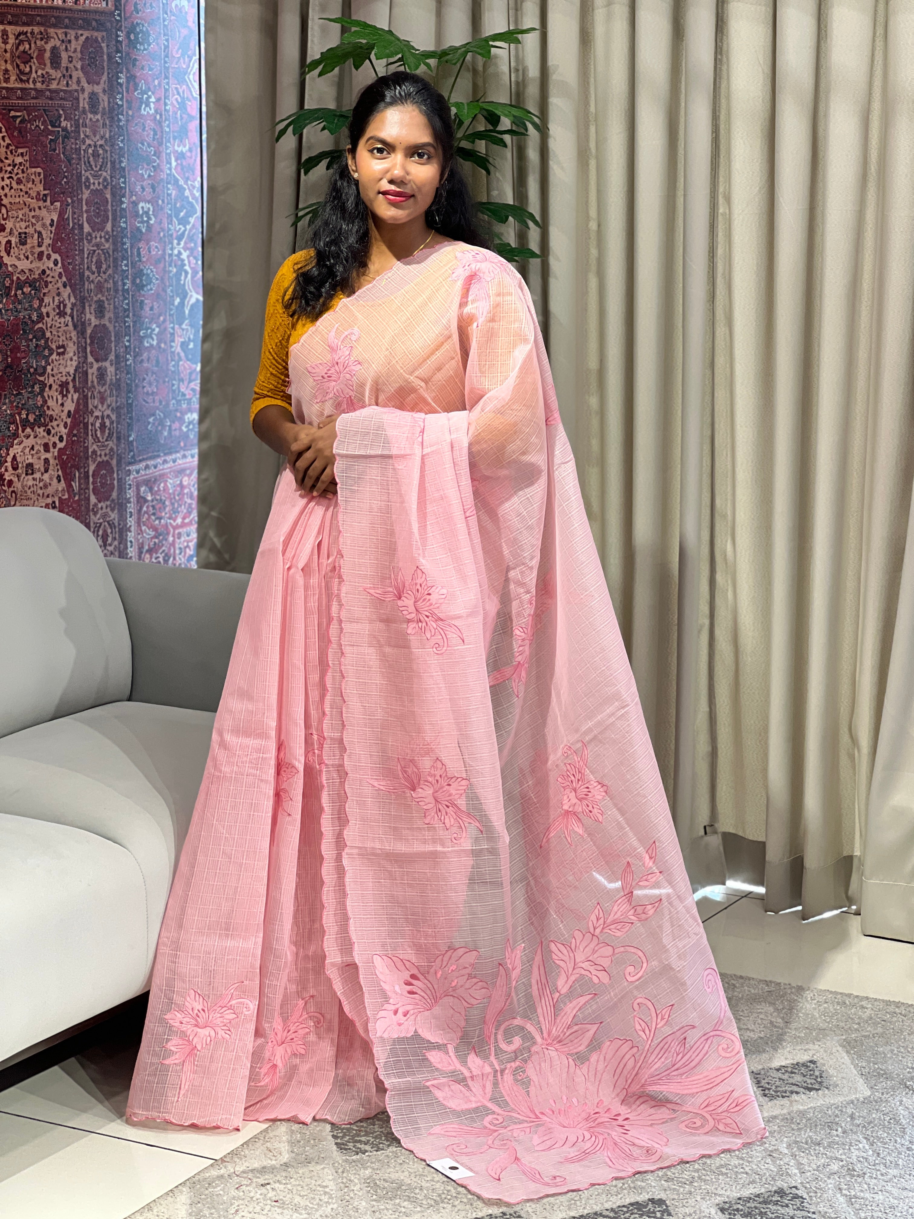 Floral Applique Detailed Kota Saree | BLD1627