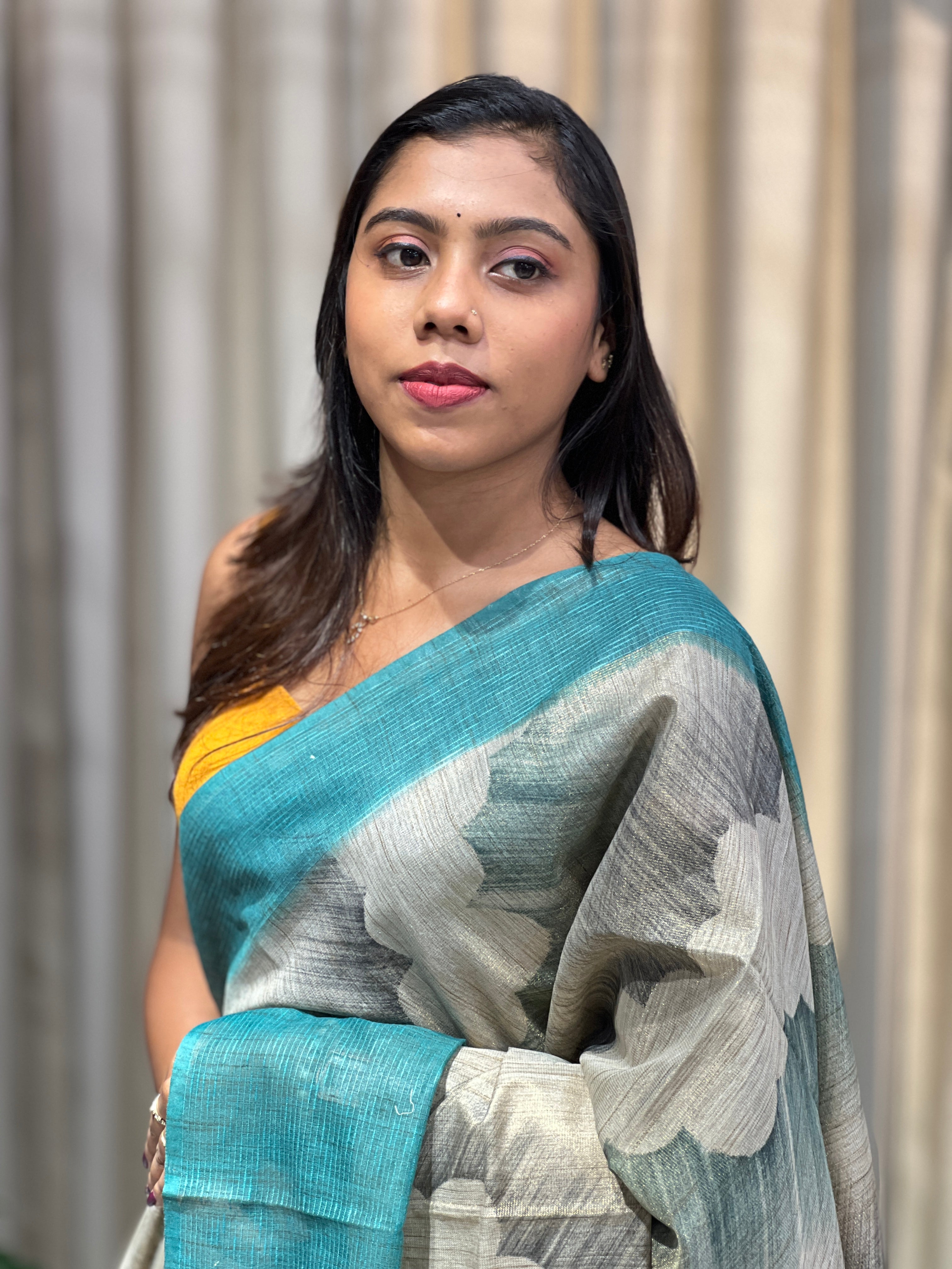 Printed Semi Tussar Saree | PF1090