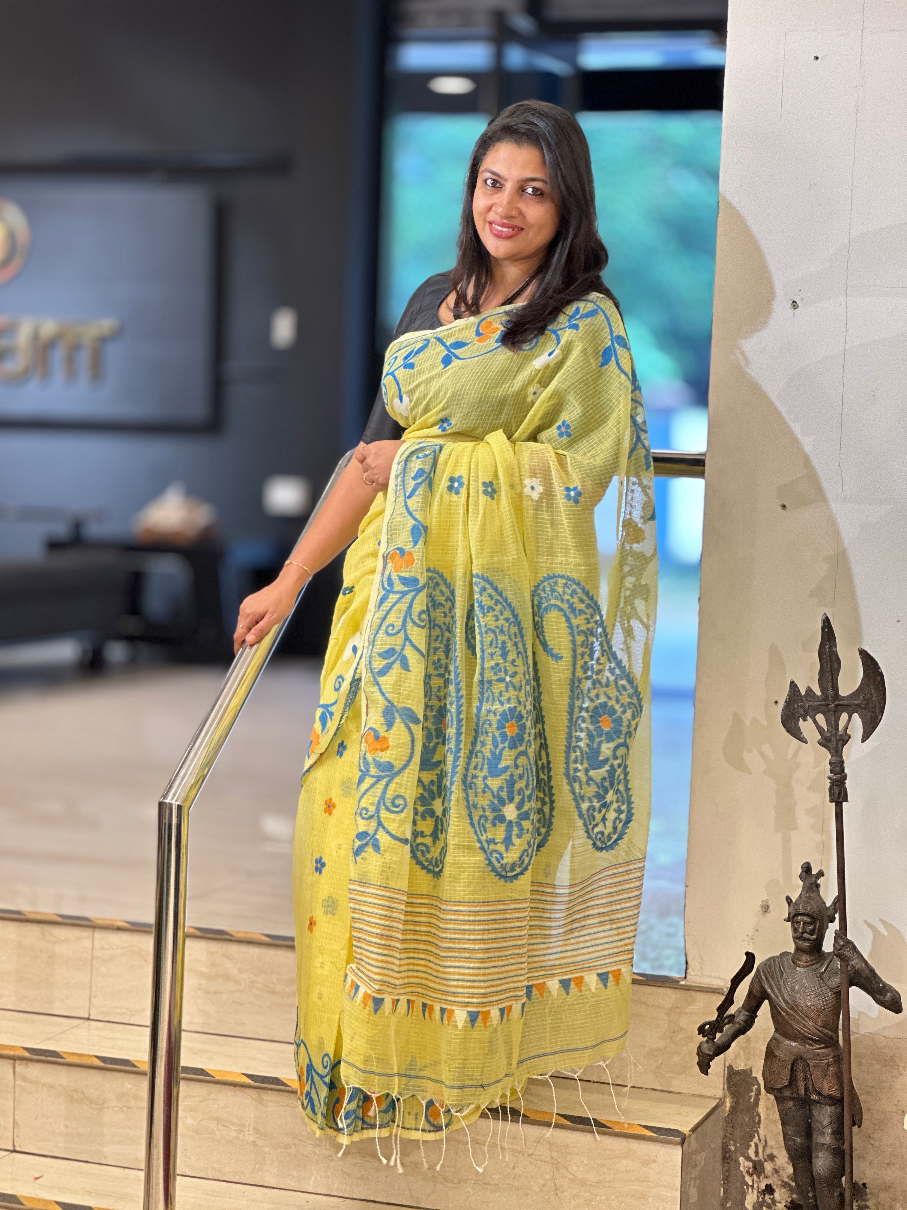 Jamdani Woven Kota Saree | AYD199