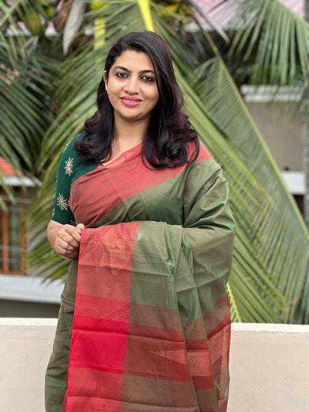 Kora silk cotton saree – www.vannamayil.com