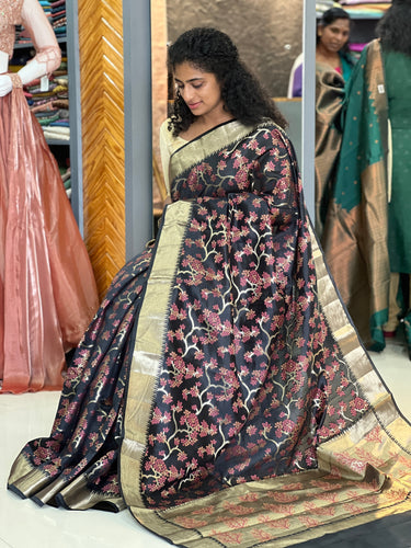 Floral Jaal Weaving Pattern Tussar Saree | RUS102