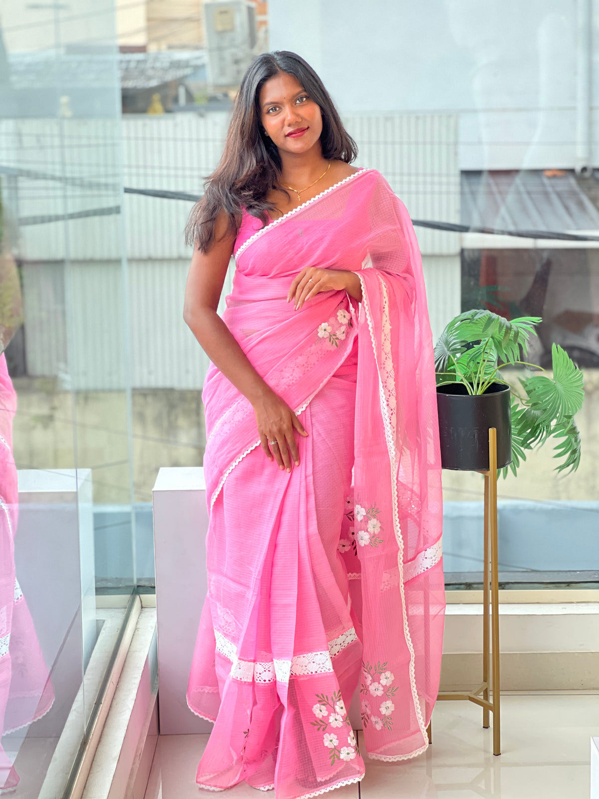 Floral Bunches Design Silky Kota Saree | AHD1990