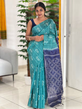 Printed Tussar Finish Saree | US213