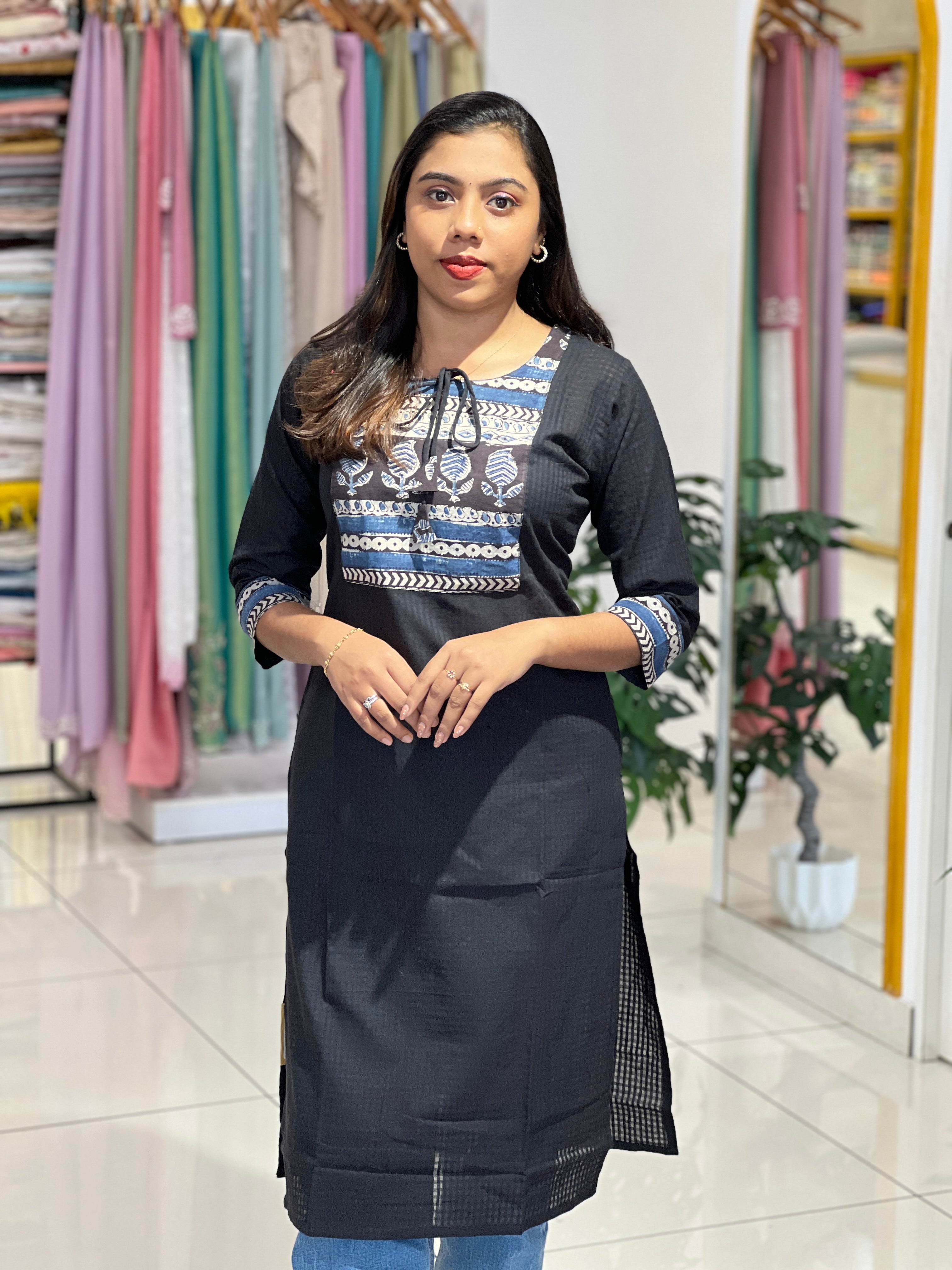 Ajrakh Print Cotton Kurta |DVC133