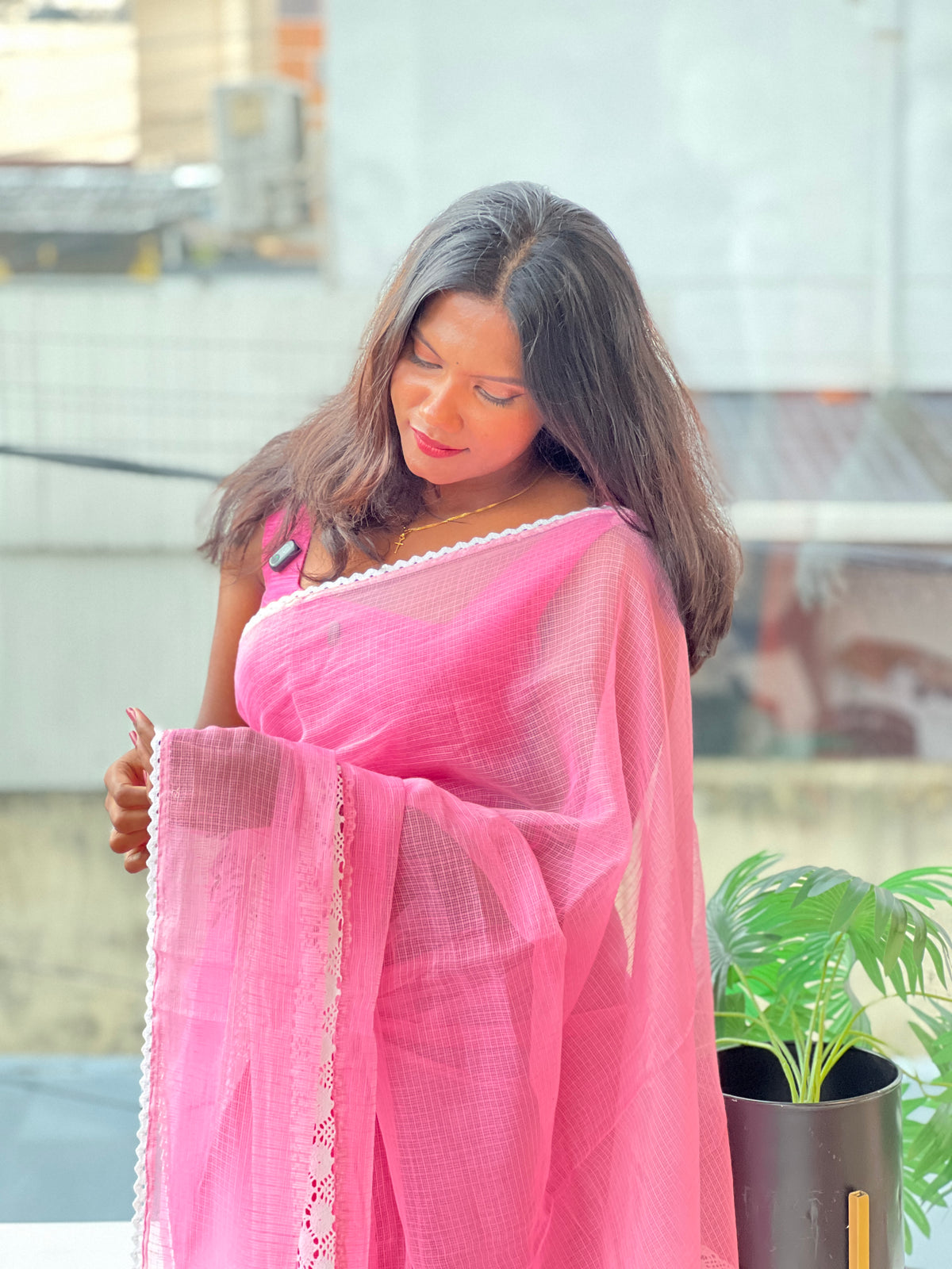 Floral Bunches Design Silky Kota Saree | AHD1990